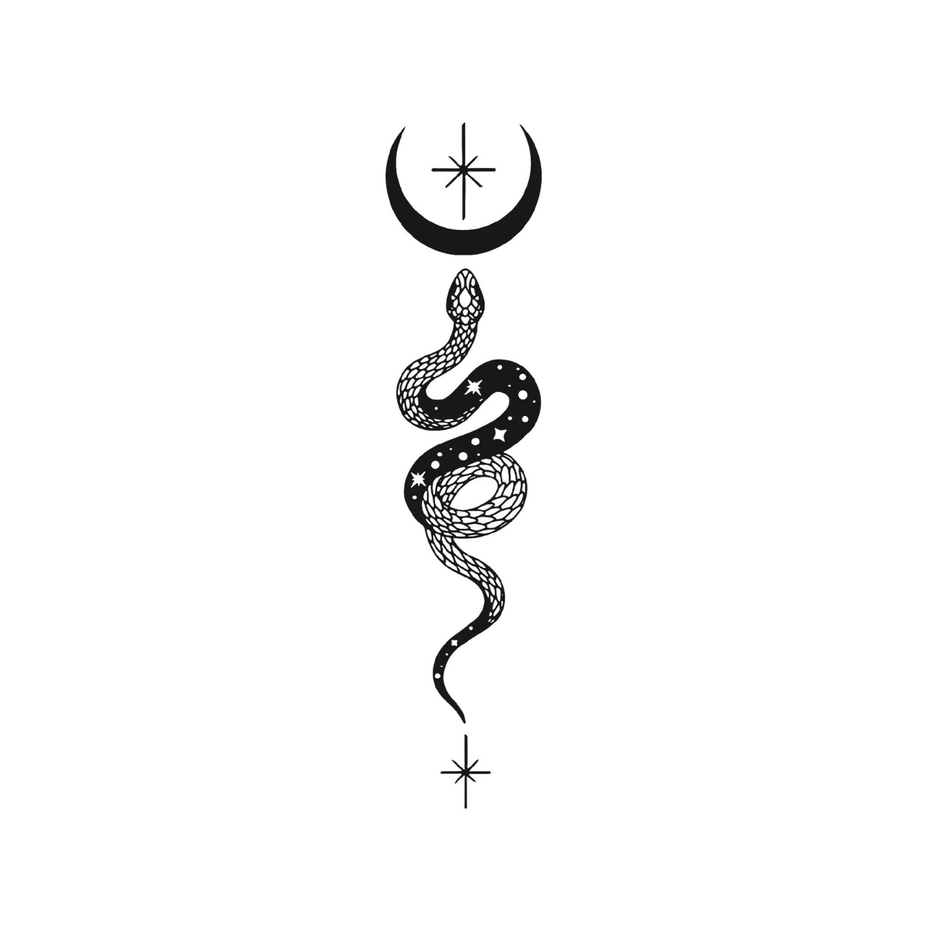Moonlit Serpent Tattoo