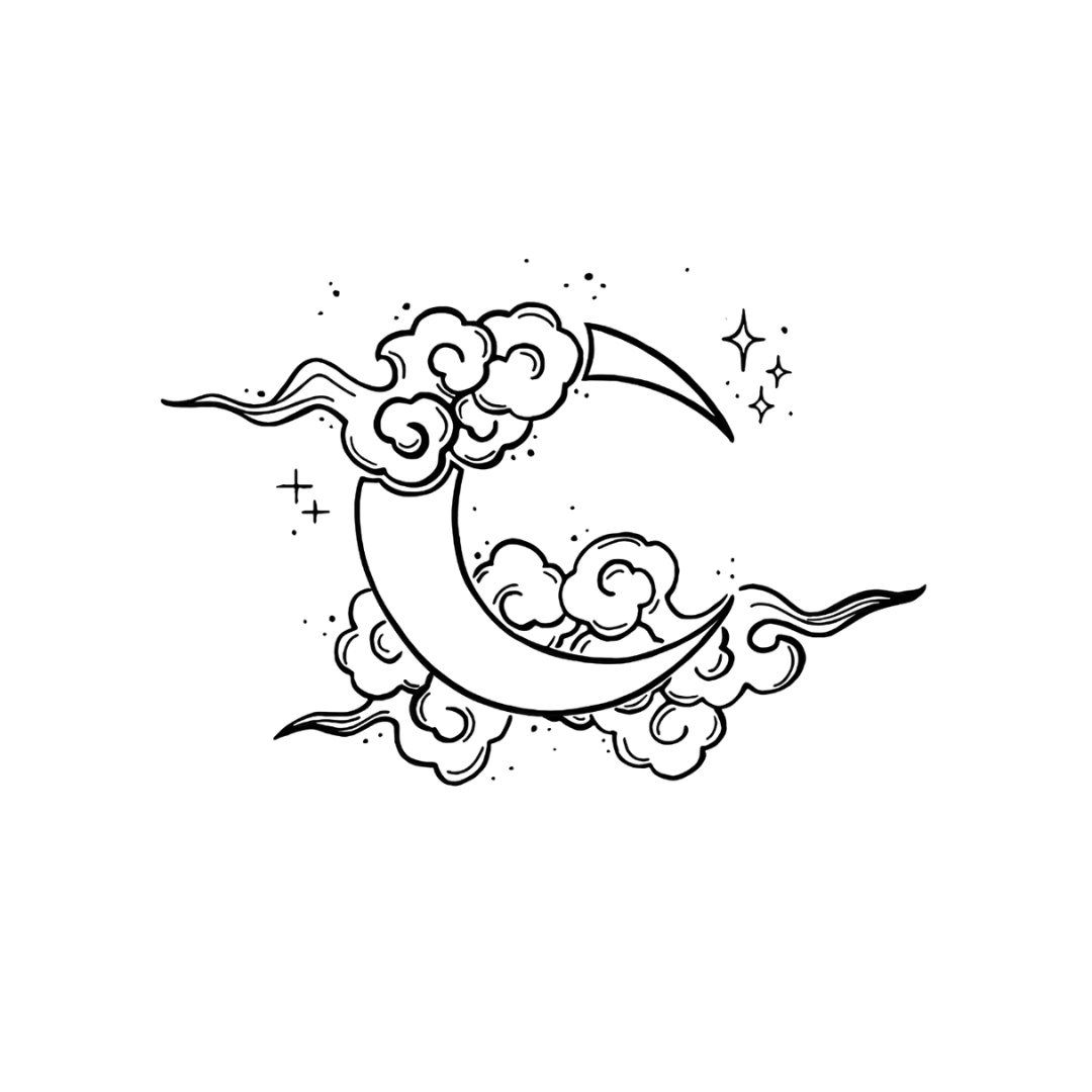 Clouded Moonlight Tattoo
