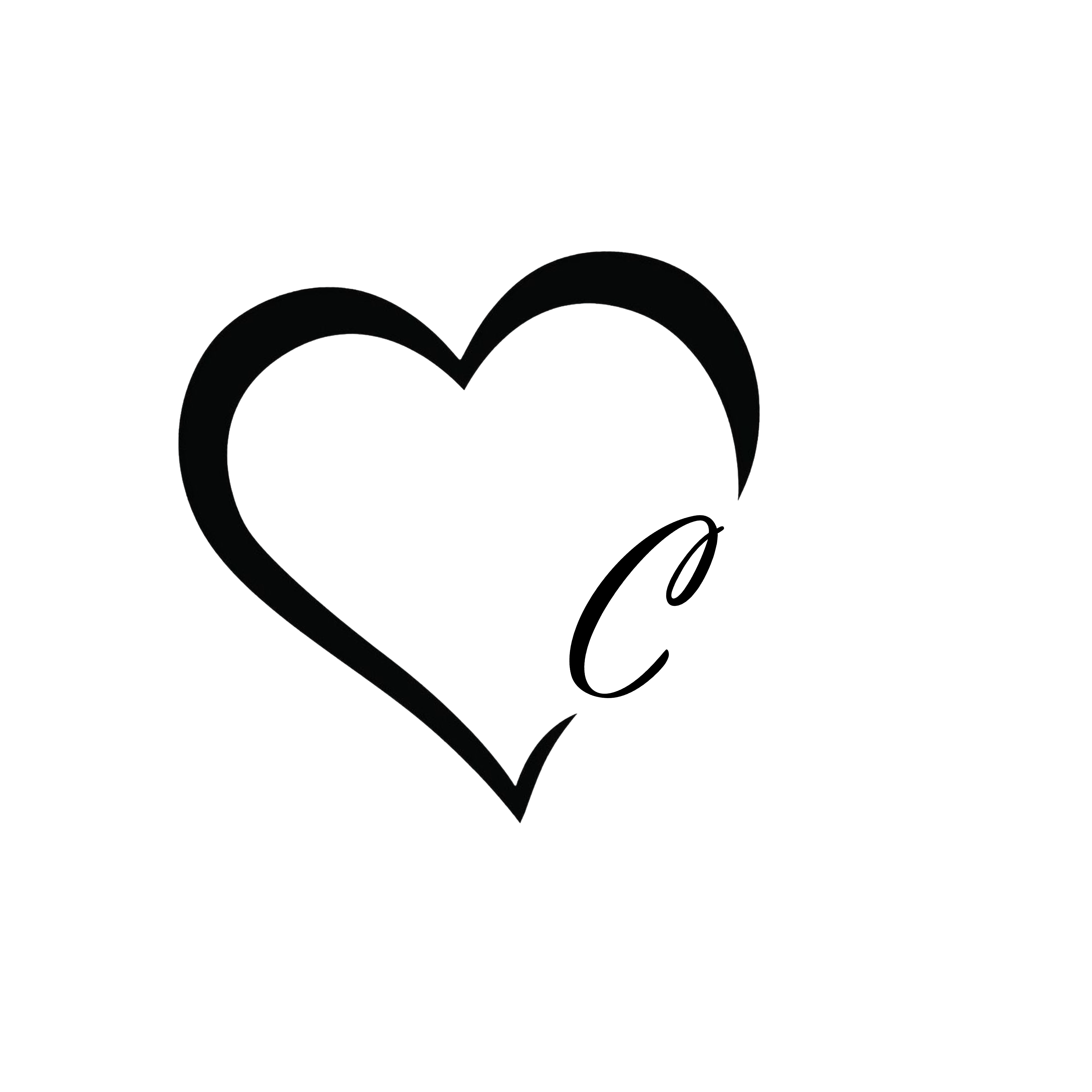 Heart Initials 2inches