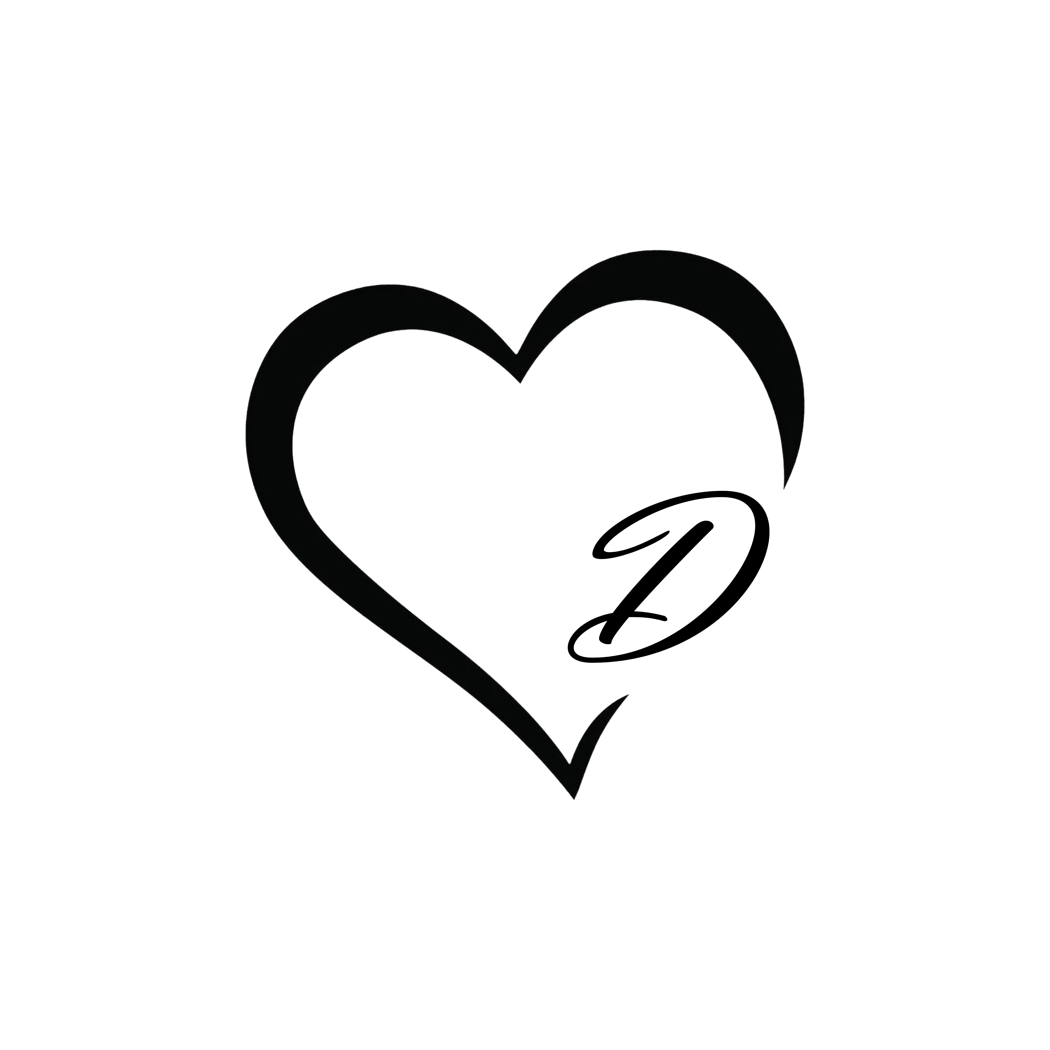 Heart Initials 2inches