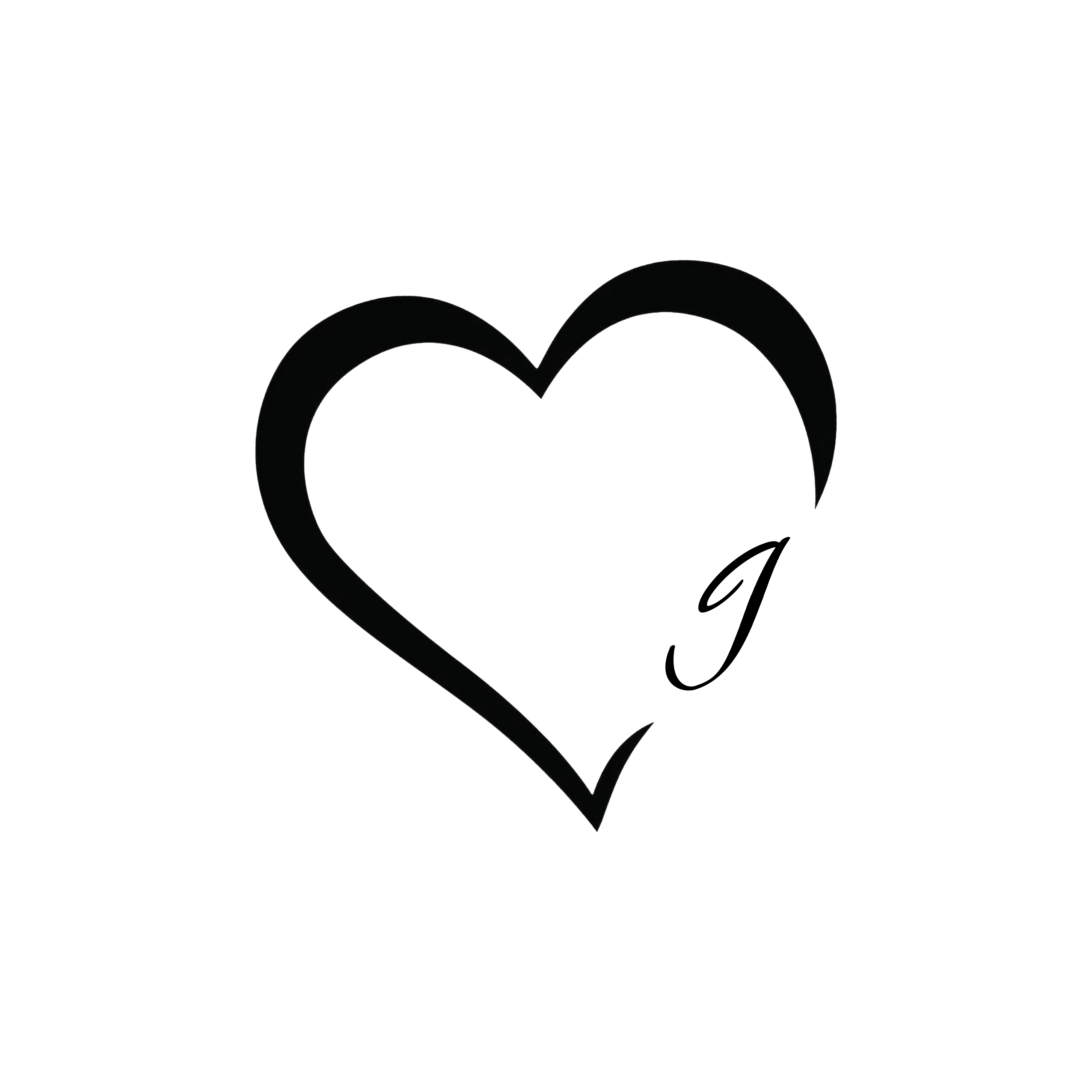 Heart Initials 2inches
