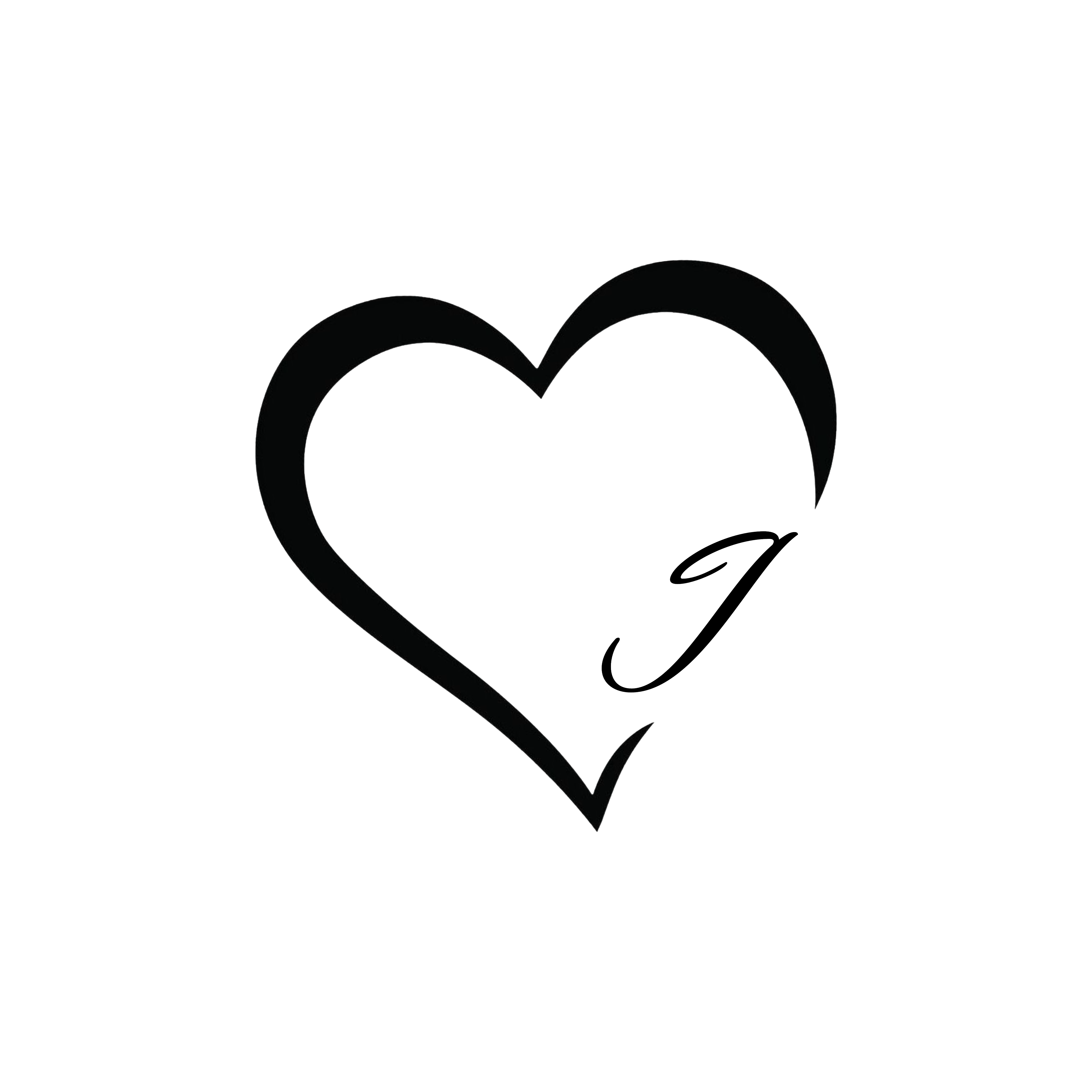 Heart Initials 2inches