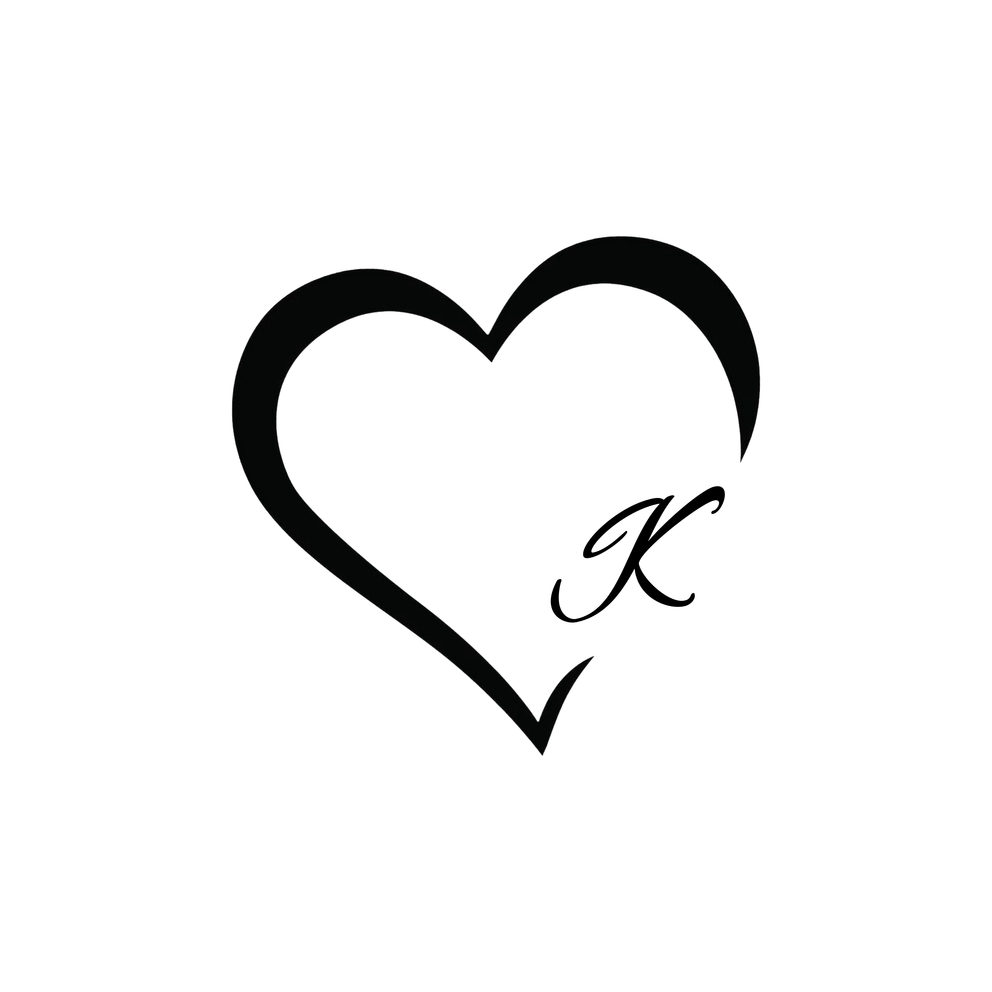 Heart Initials 2inches