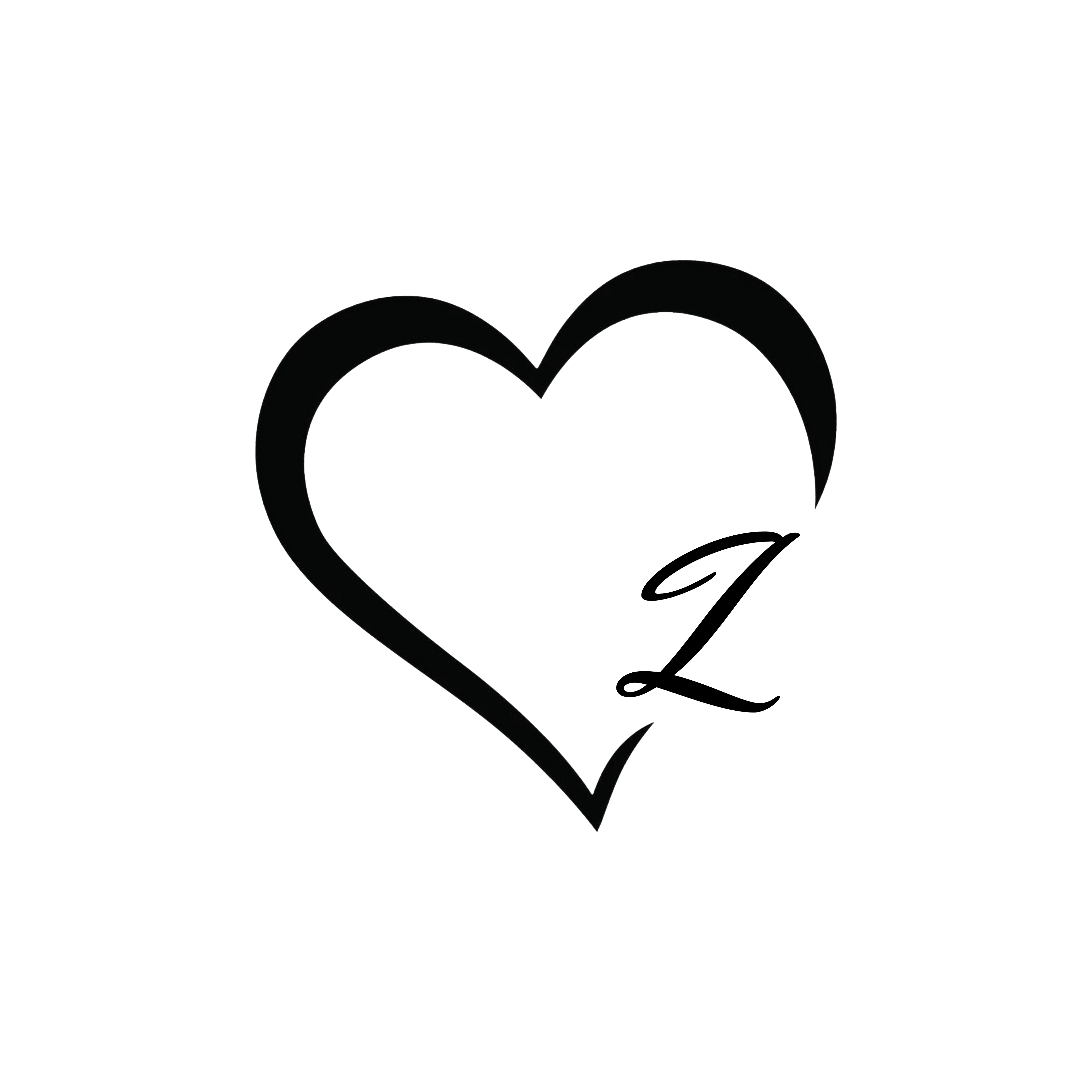 Heart Initials 2inches