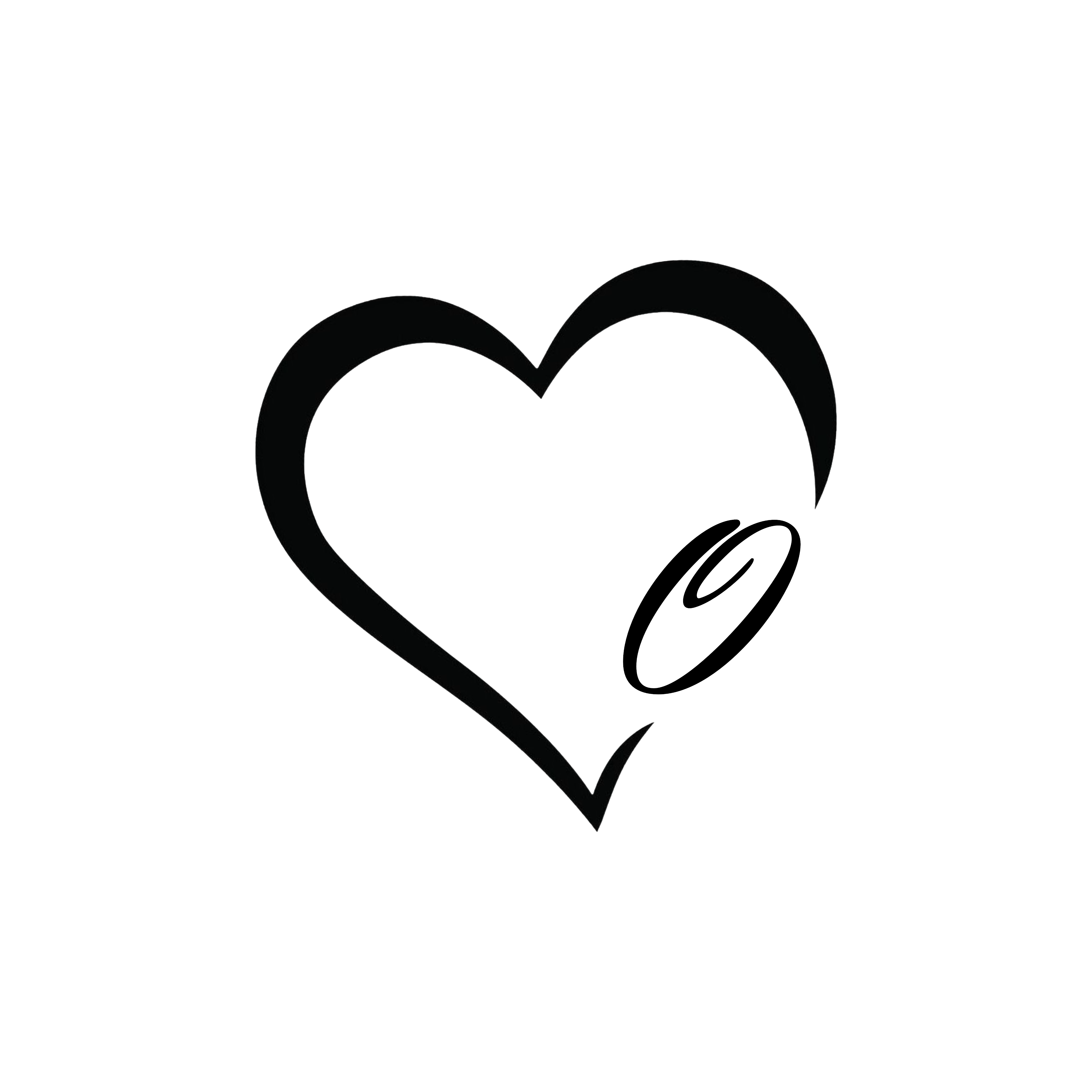 Heart Initials 2inches