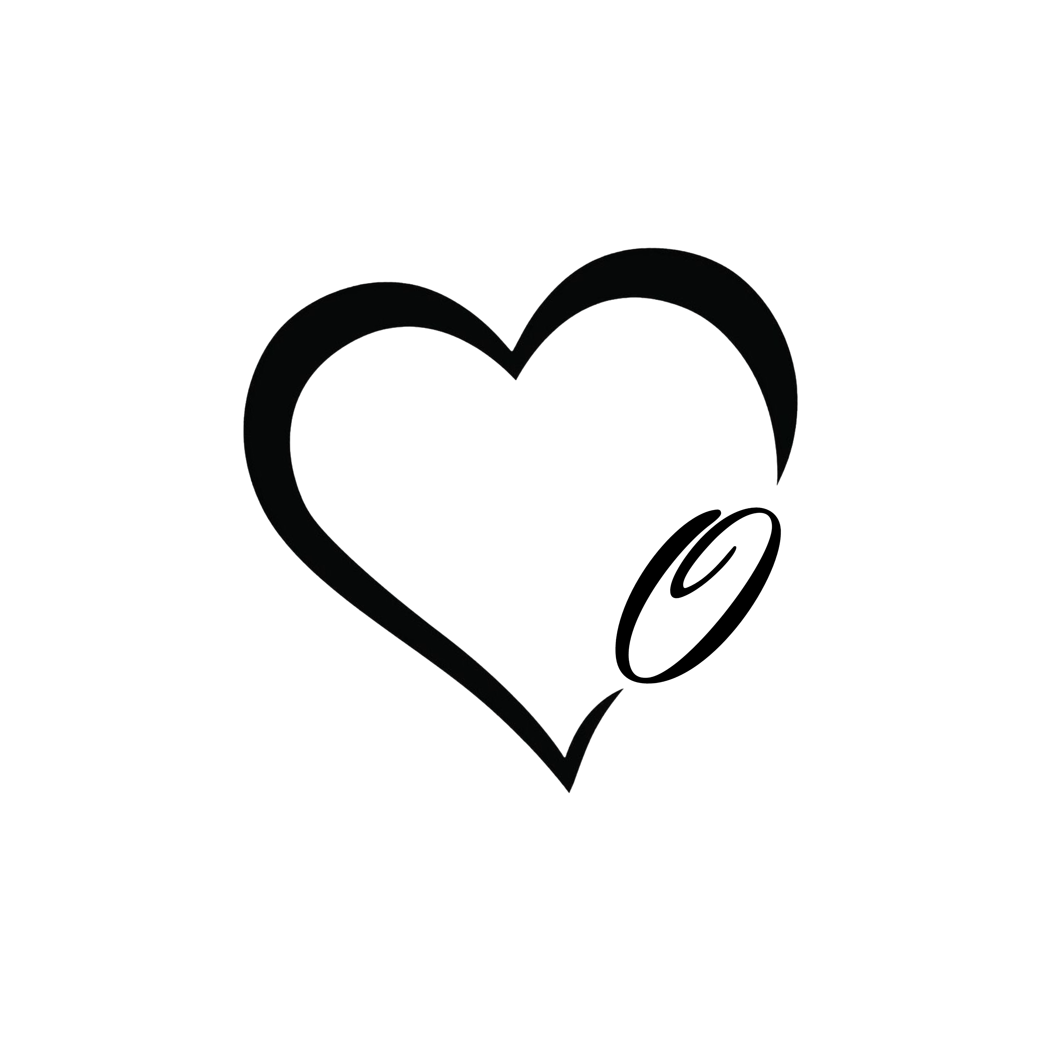 Heart Initials 2inches