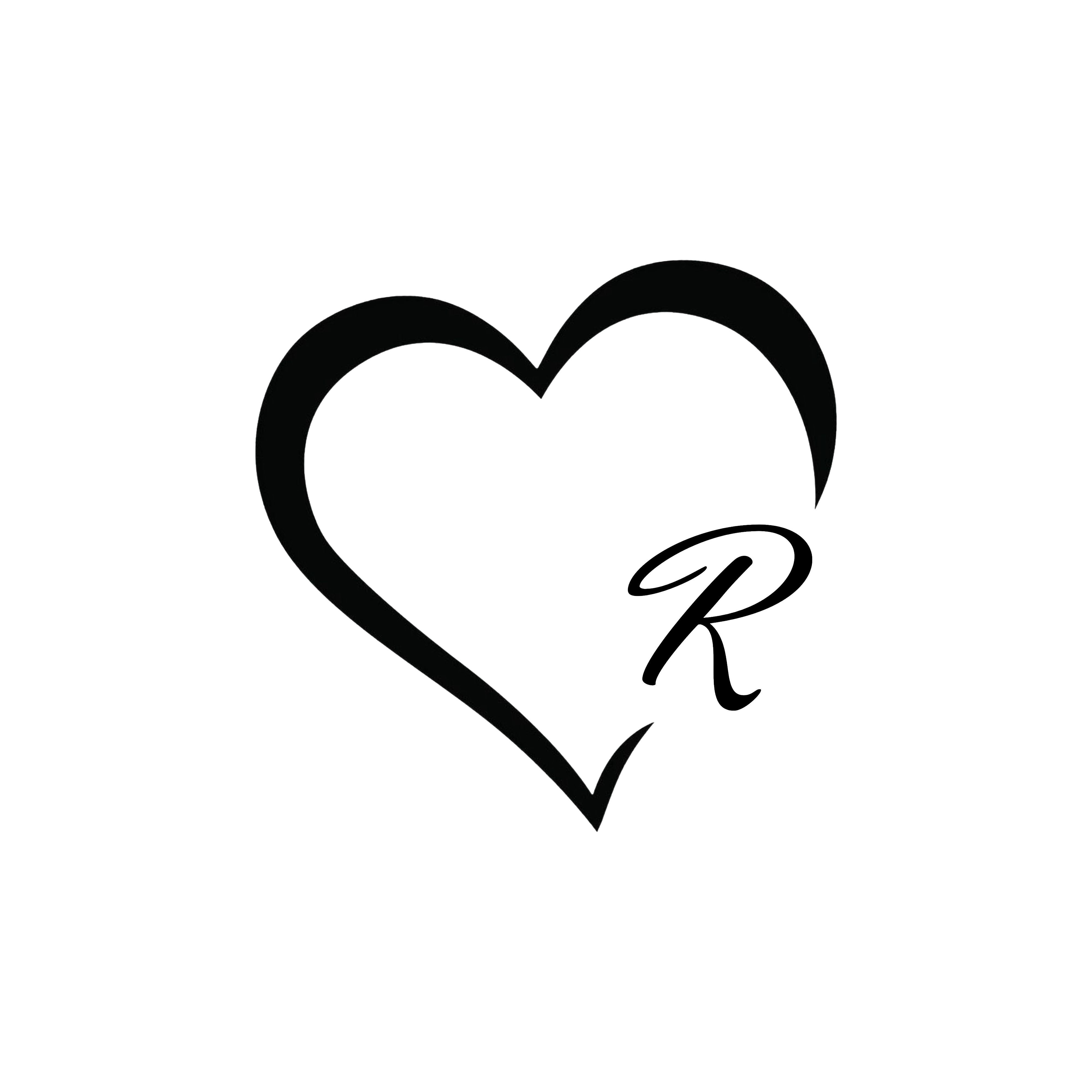 Heart Initials 2inches
