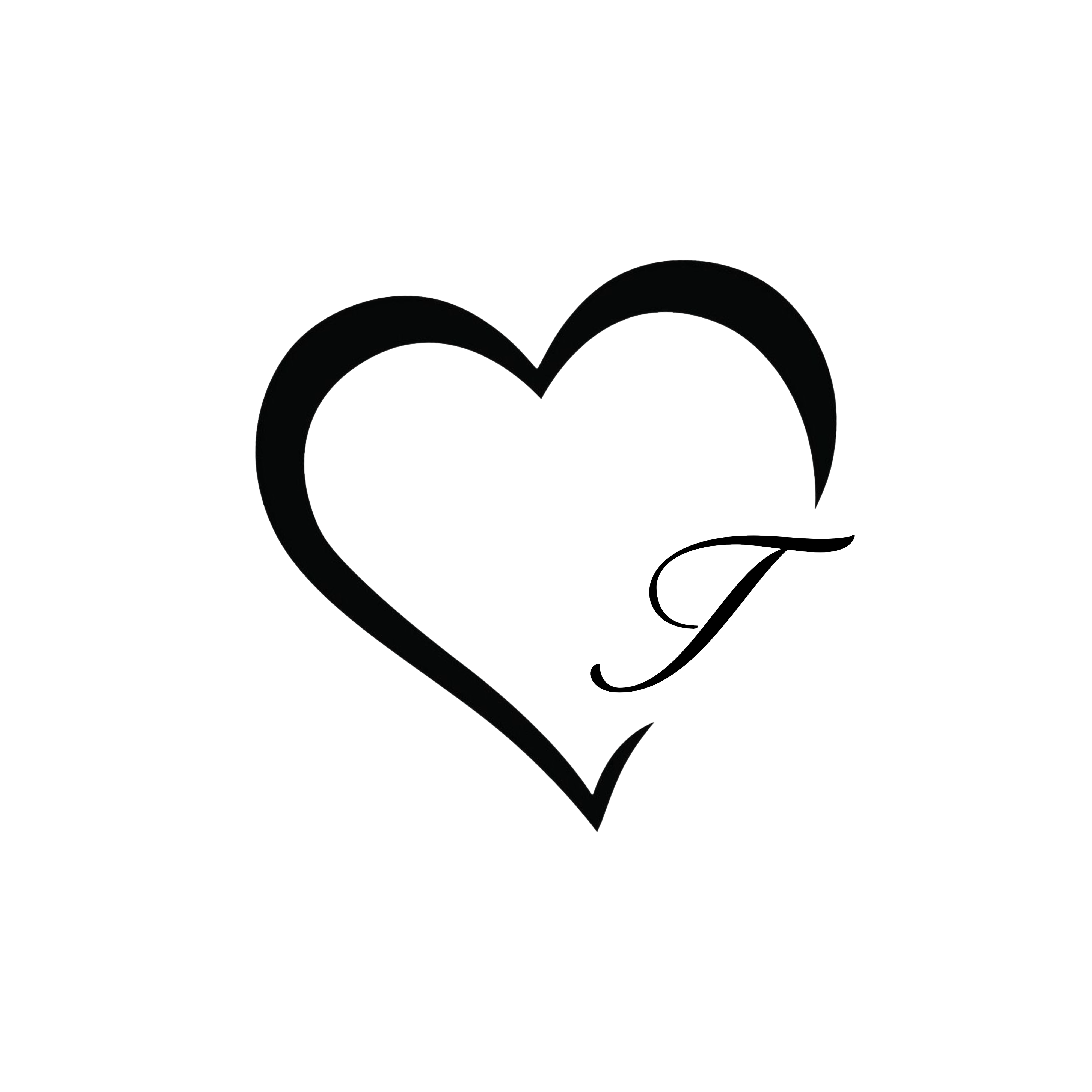 Heart Initials 2inches