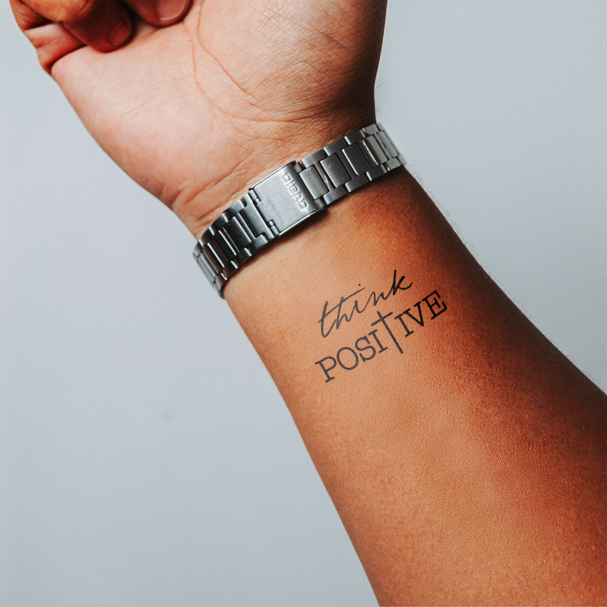 Think Positive Tattoo