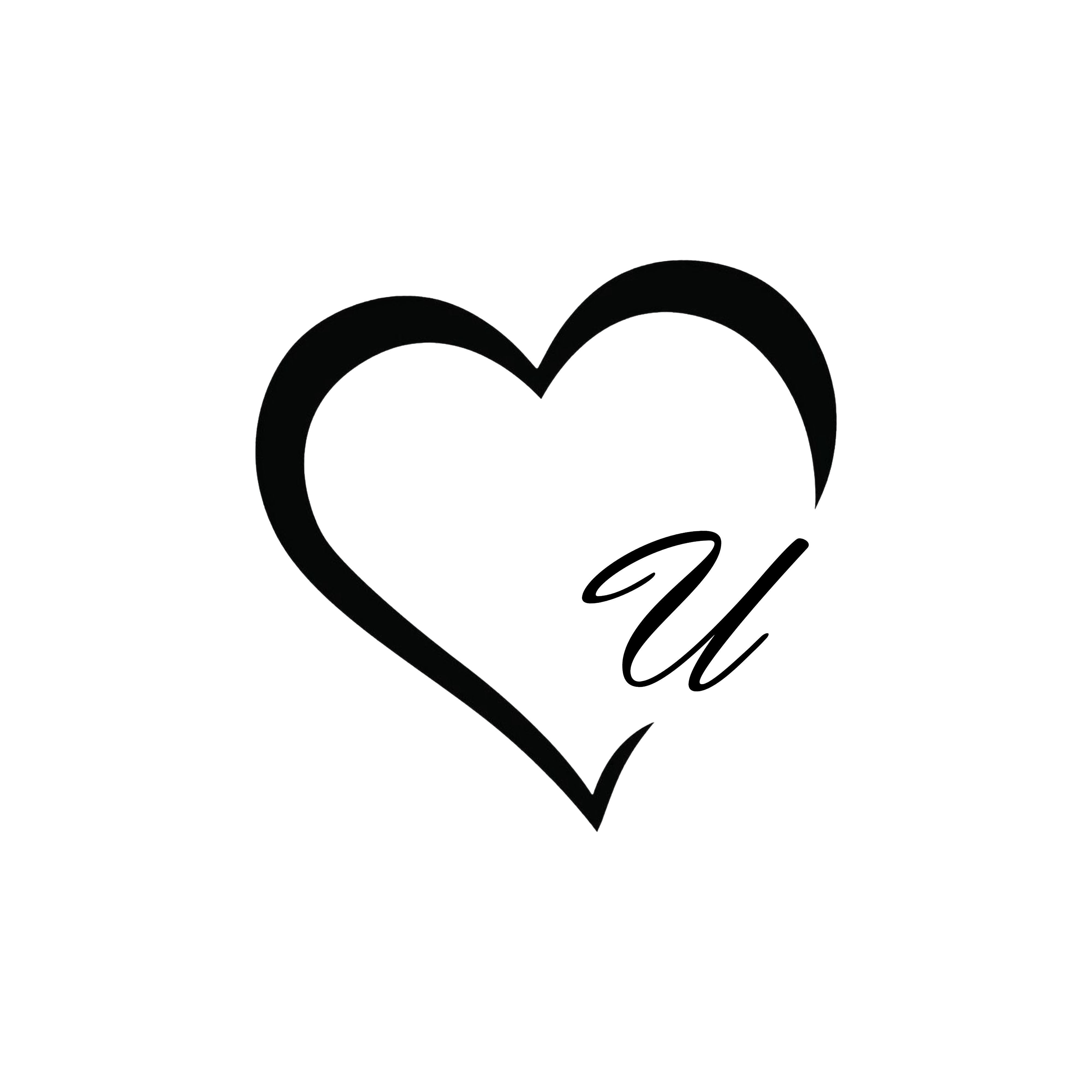 Heart Initials 2inches