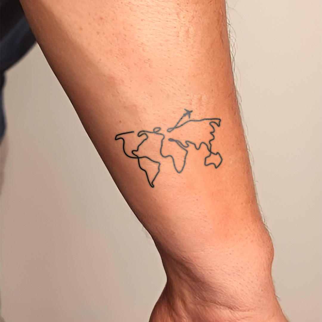 Wanderline Tattoo on arm