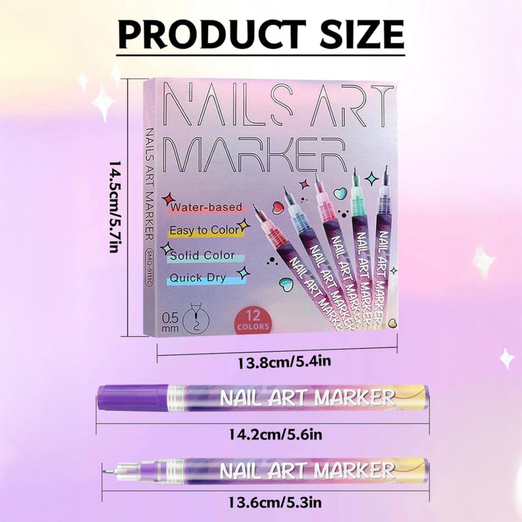 Nail Art Marker Pen | 12 Color Set