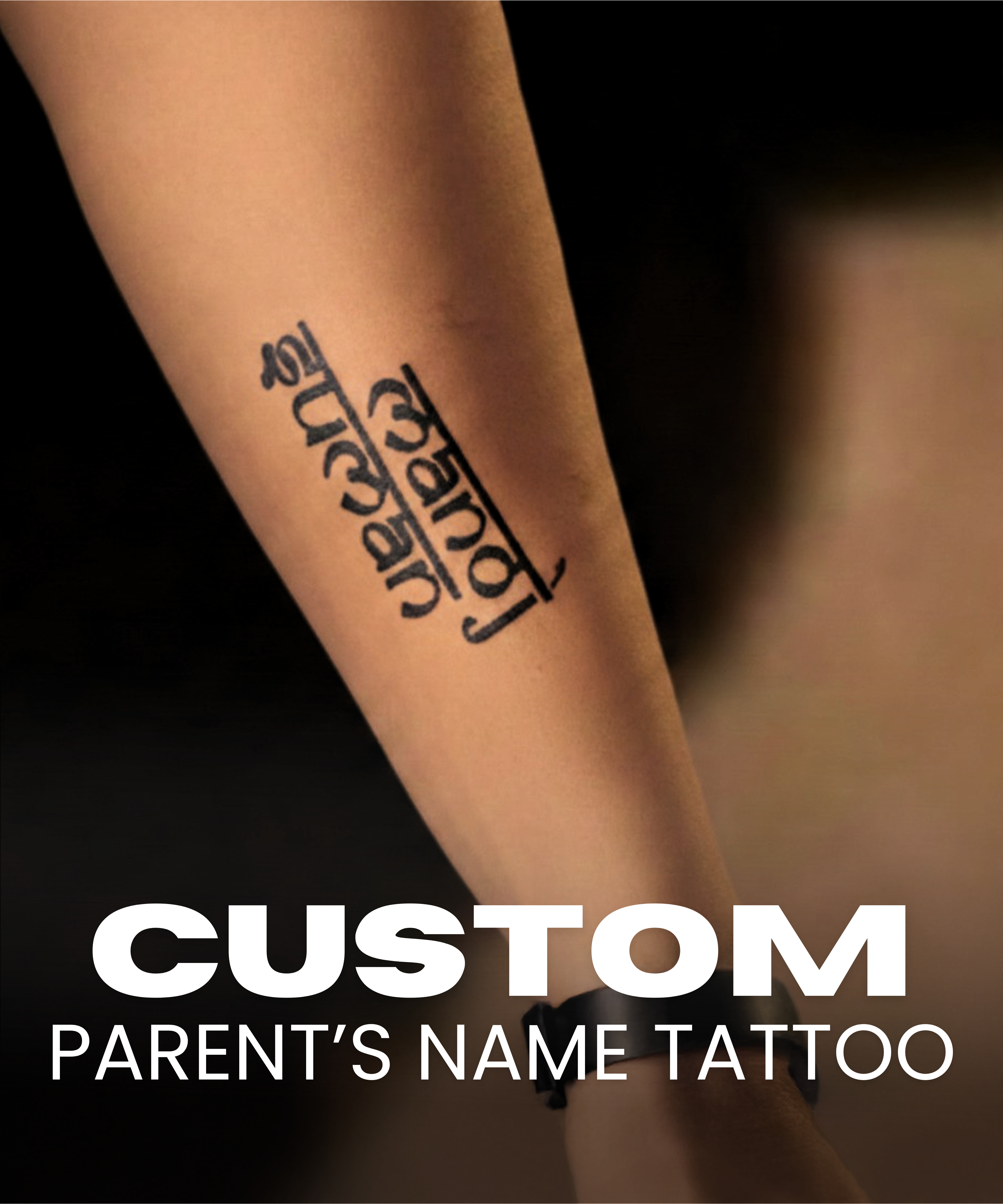 Custom Parent's Name Tattoo