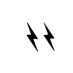 Double Lightning Mini Tattoo