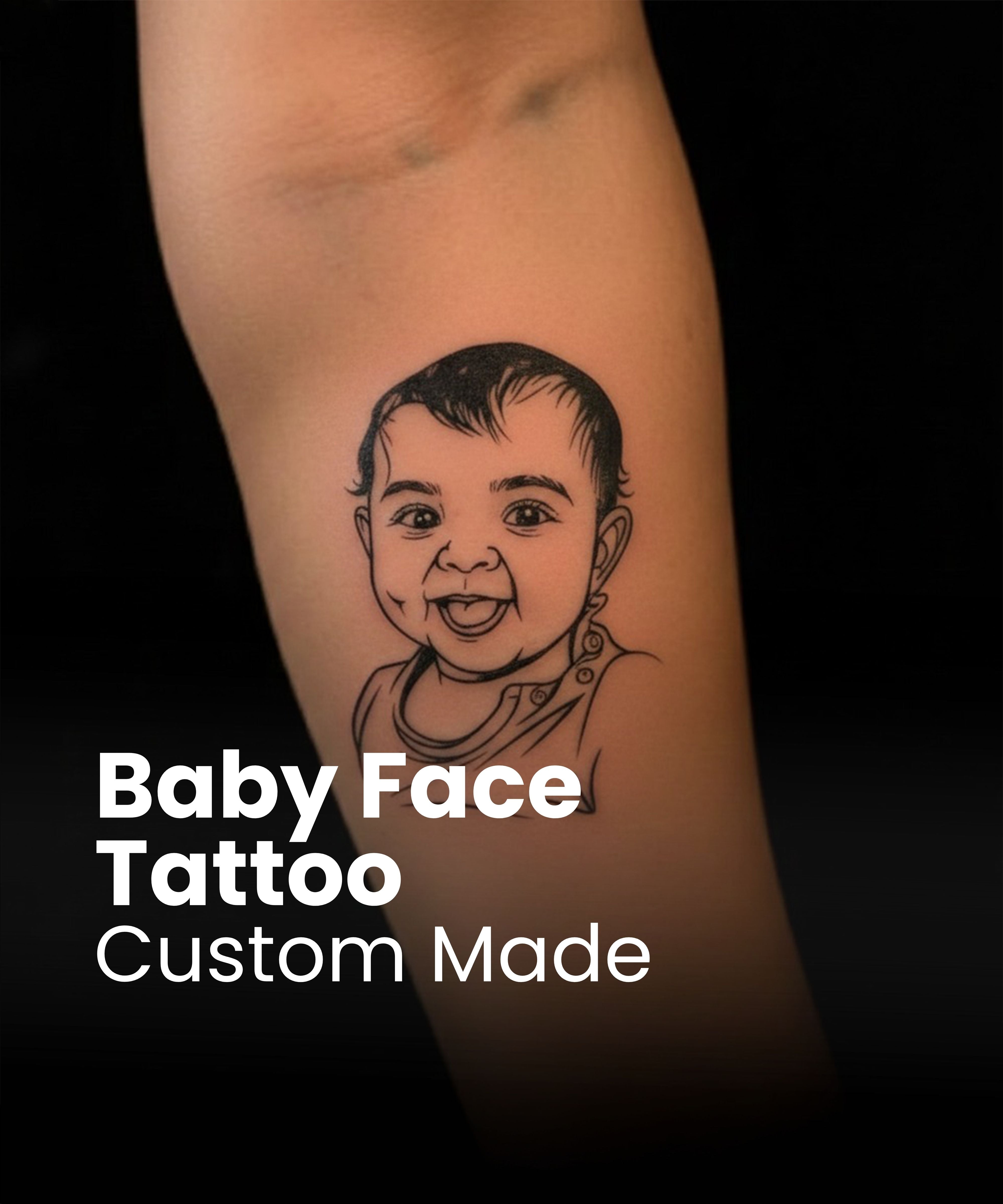 Custom Child Face Tattoo