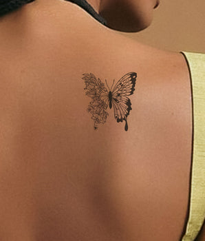 Catchy Butterfly Semi Permanent Tattoo