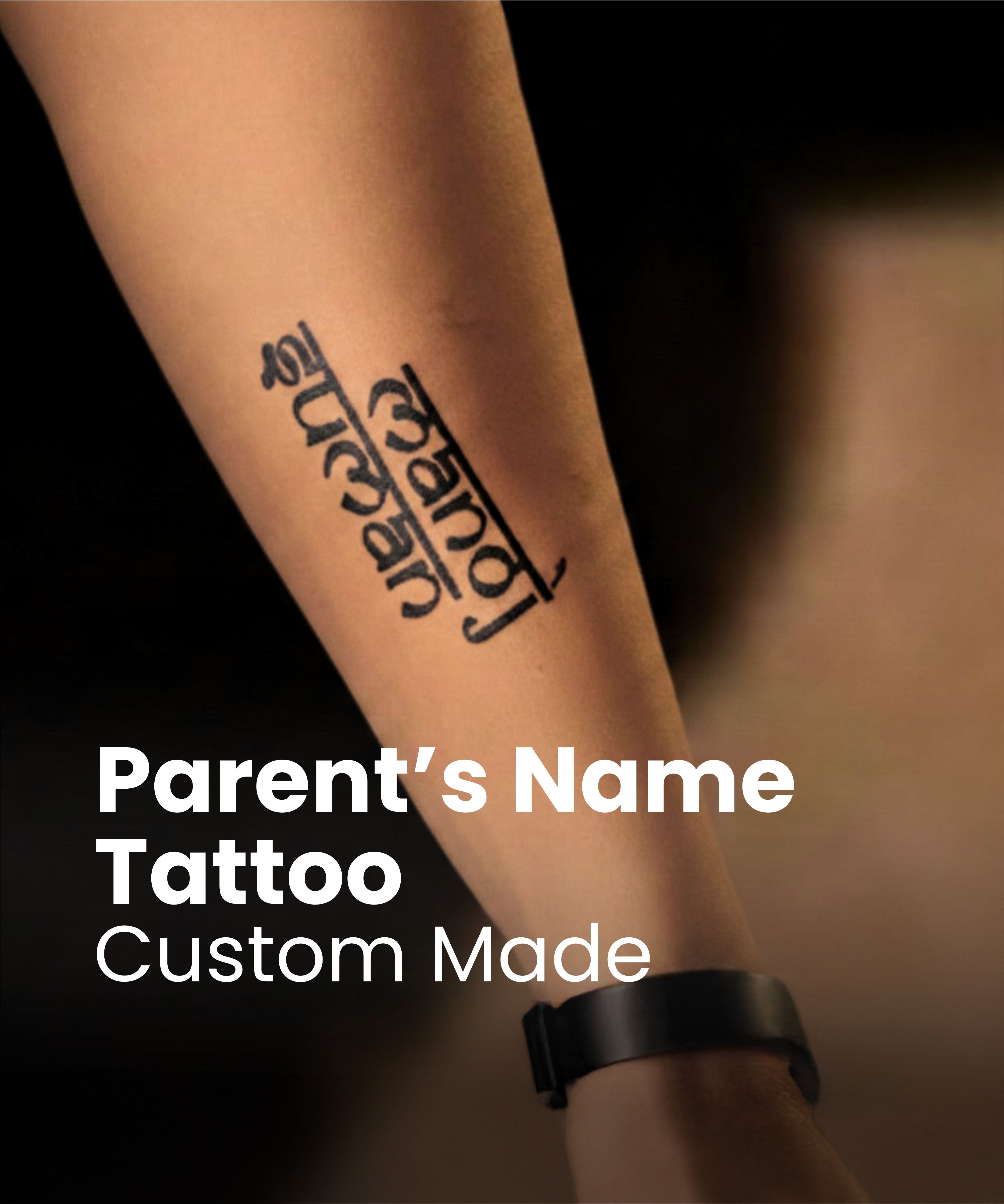 Custom Parent's Name Tattoo