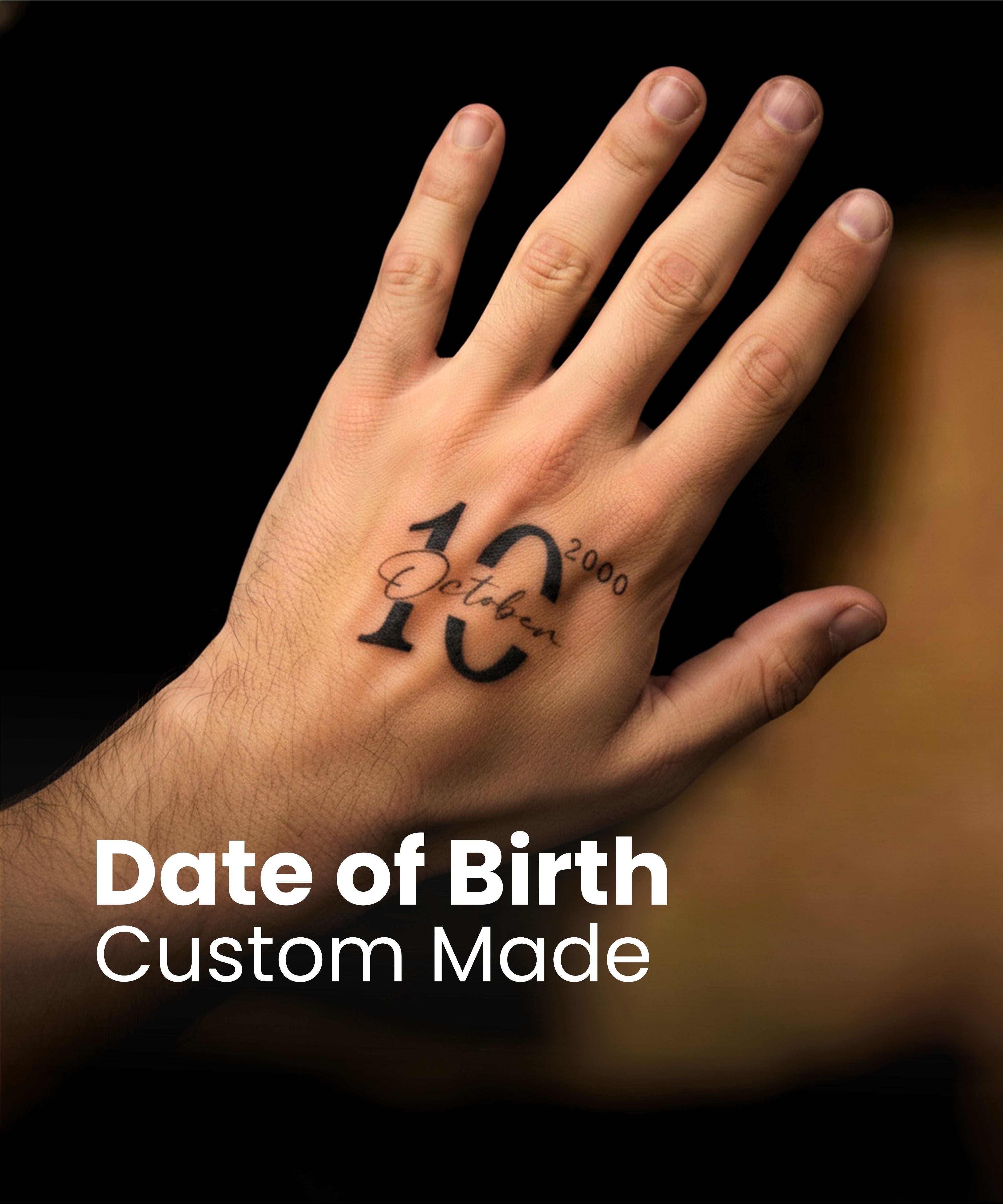 Custom Date Of Birth Tattoos