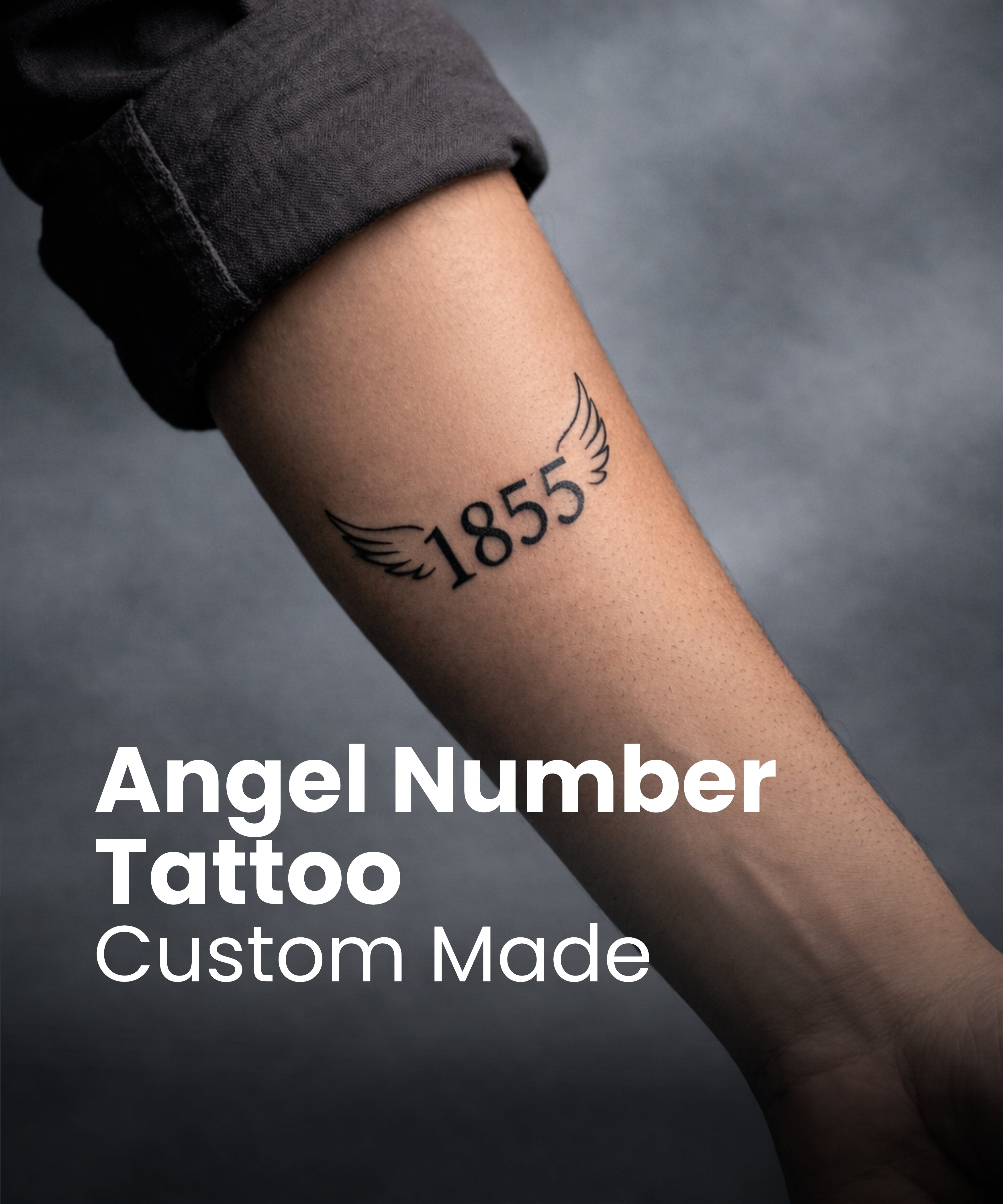 Custom Angel Number Tattoo