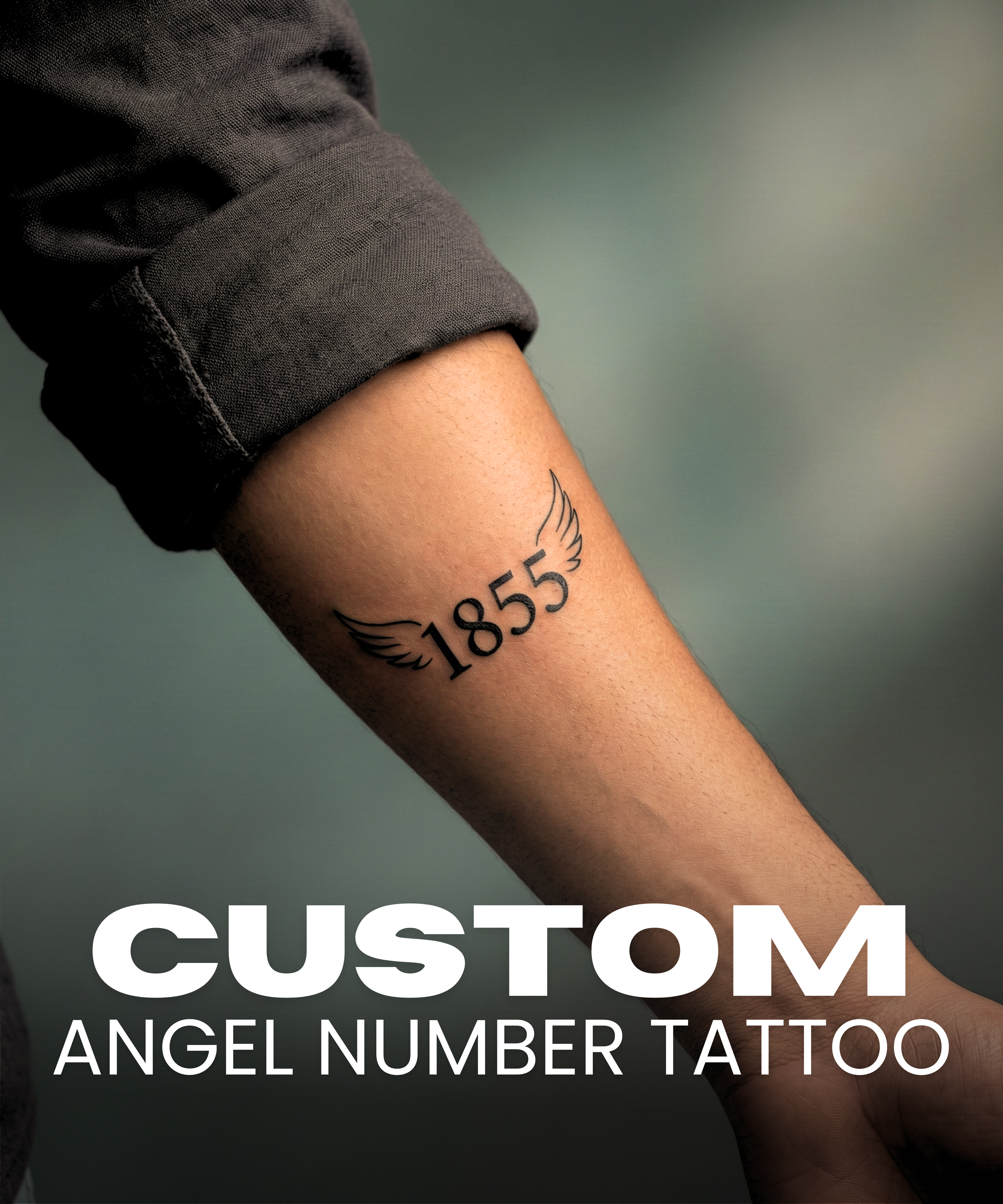 Custom Angel Number Tattoo