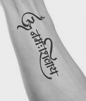 Om Namah Shivay semi permanent tattoo
