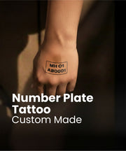Custom Bike/Car Number Plate Tattoo