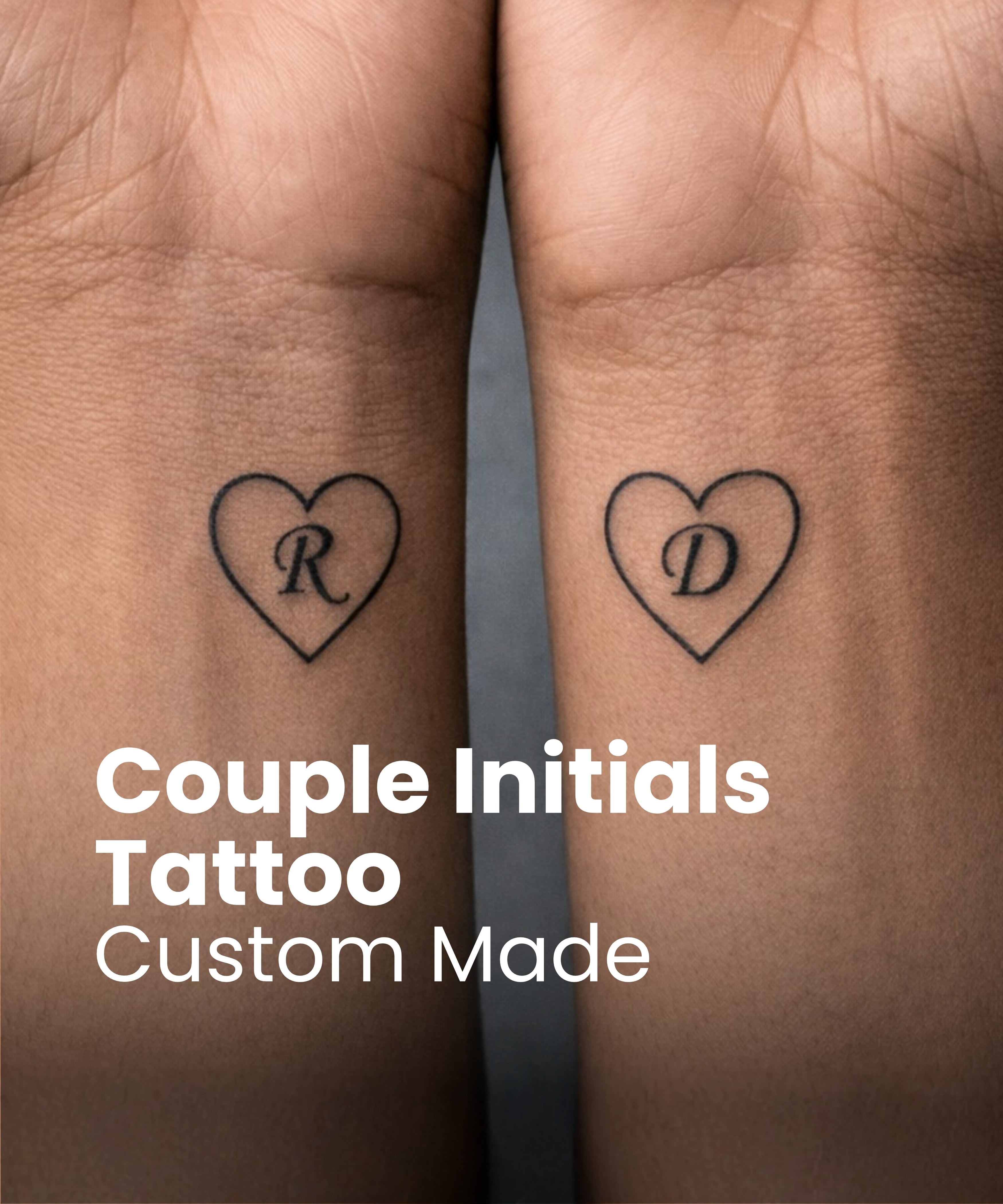 Custom Couple Initials Tattoos