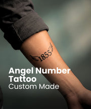 Custom Angel Number Tattoo