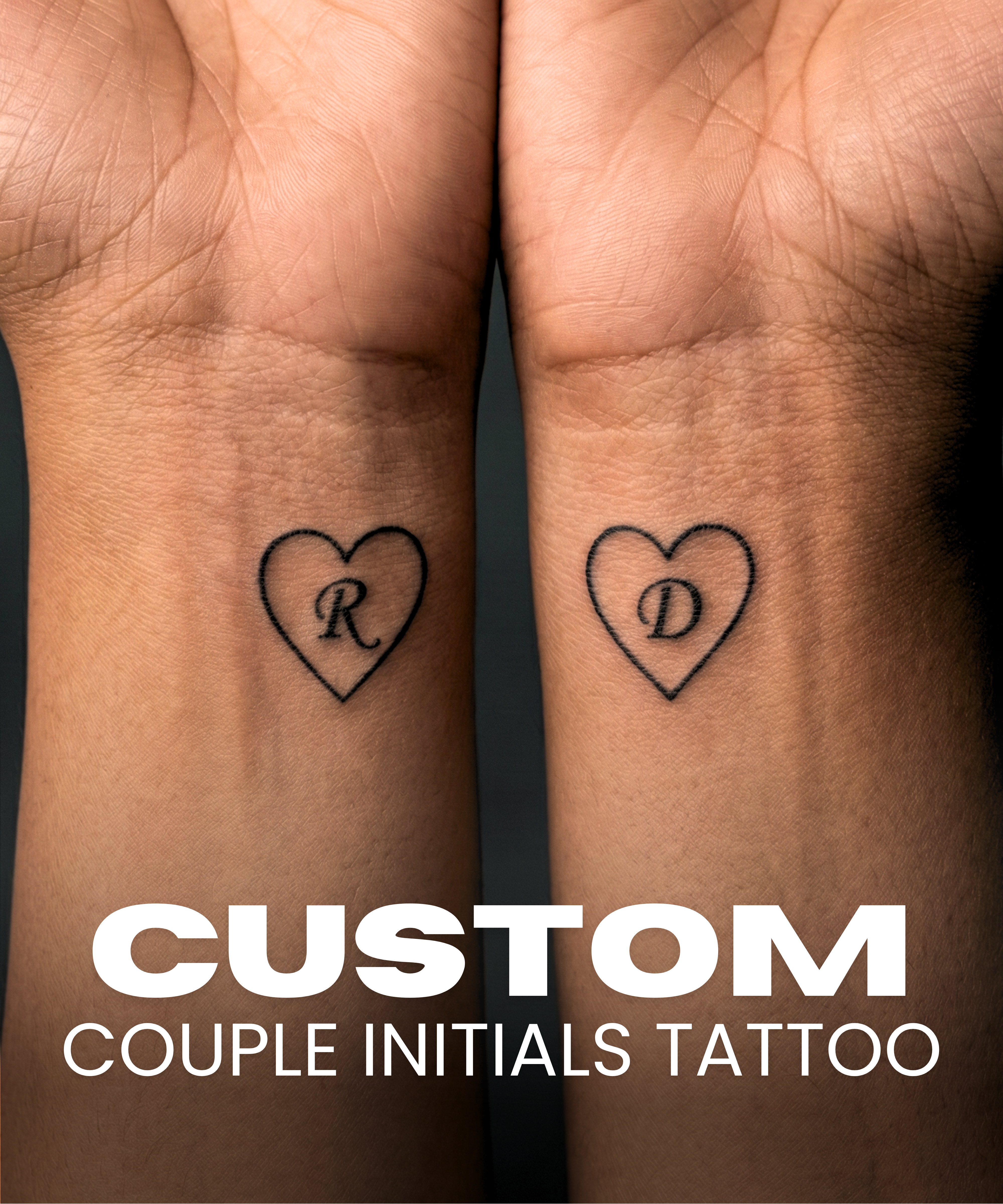 Custom Couple Initials Tattoos