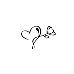 Floral Heartbeat Tattoo