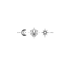 Cosmic Petal Tattoos