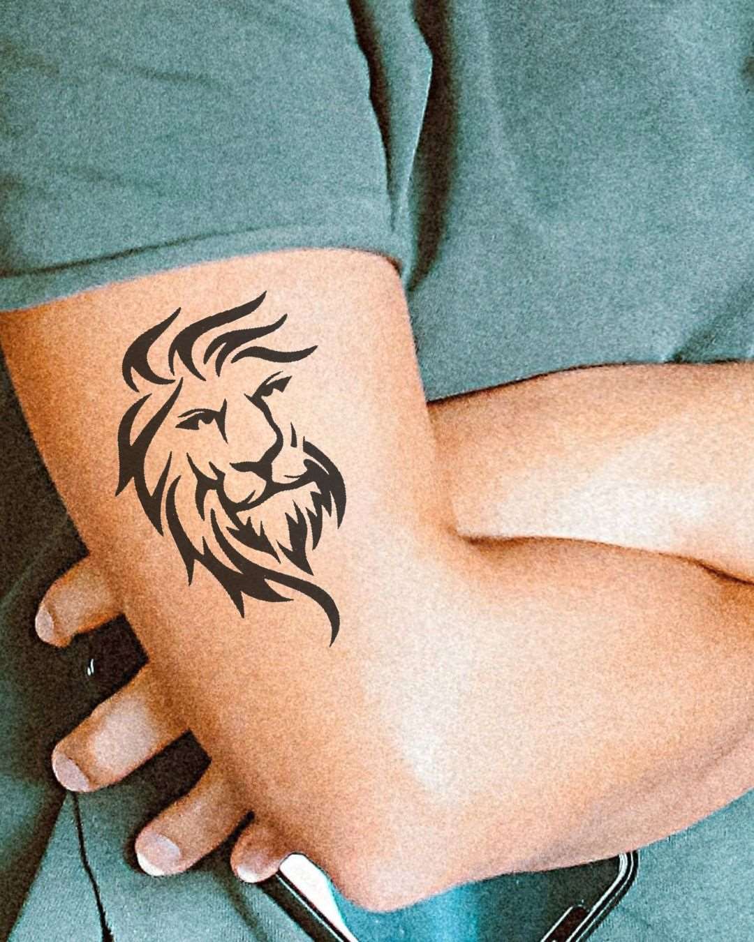 Lion Semi Permanent Tattoo Long Lasting Temporary Tattoos