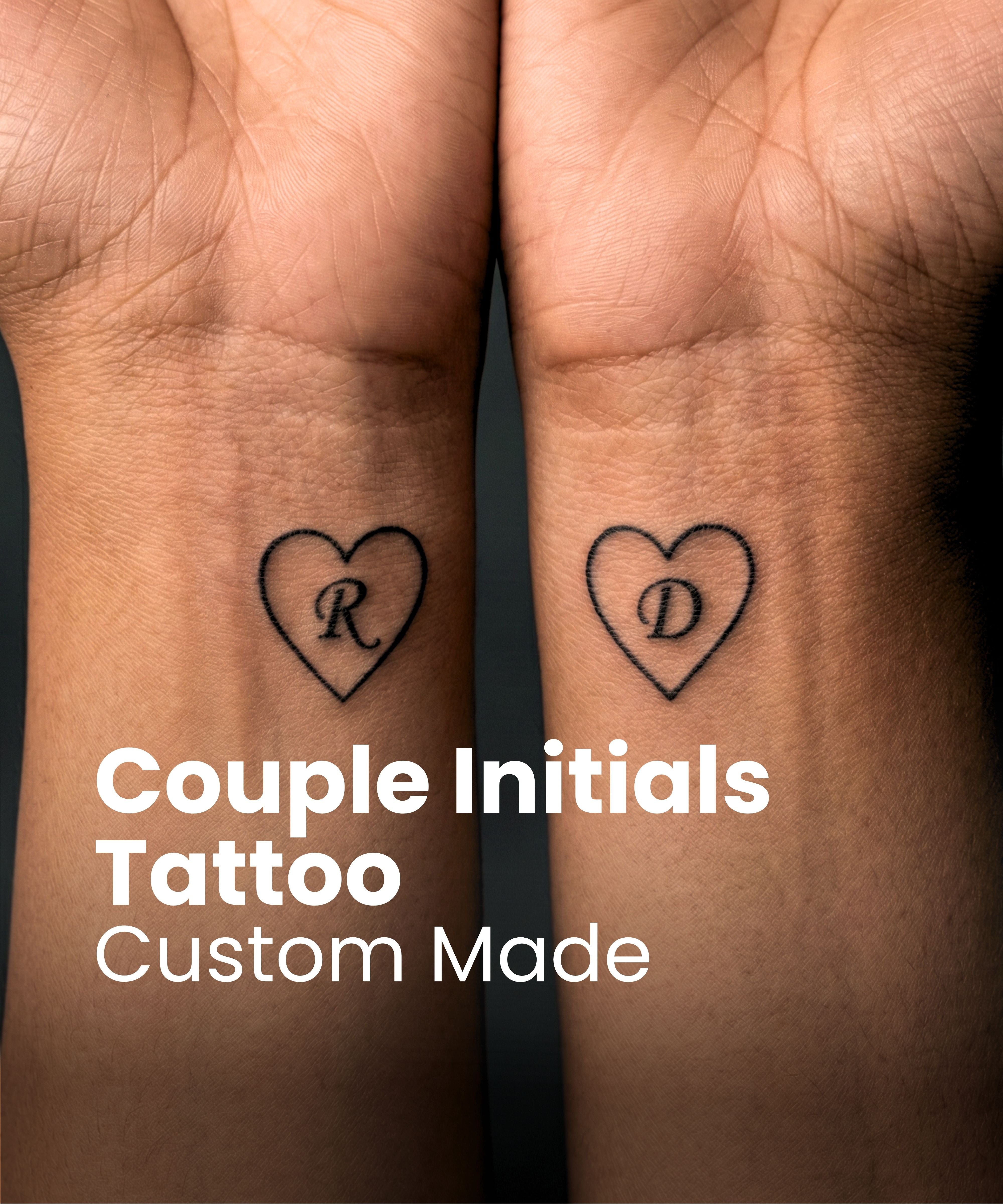 Custom Couple Initials Tattoos