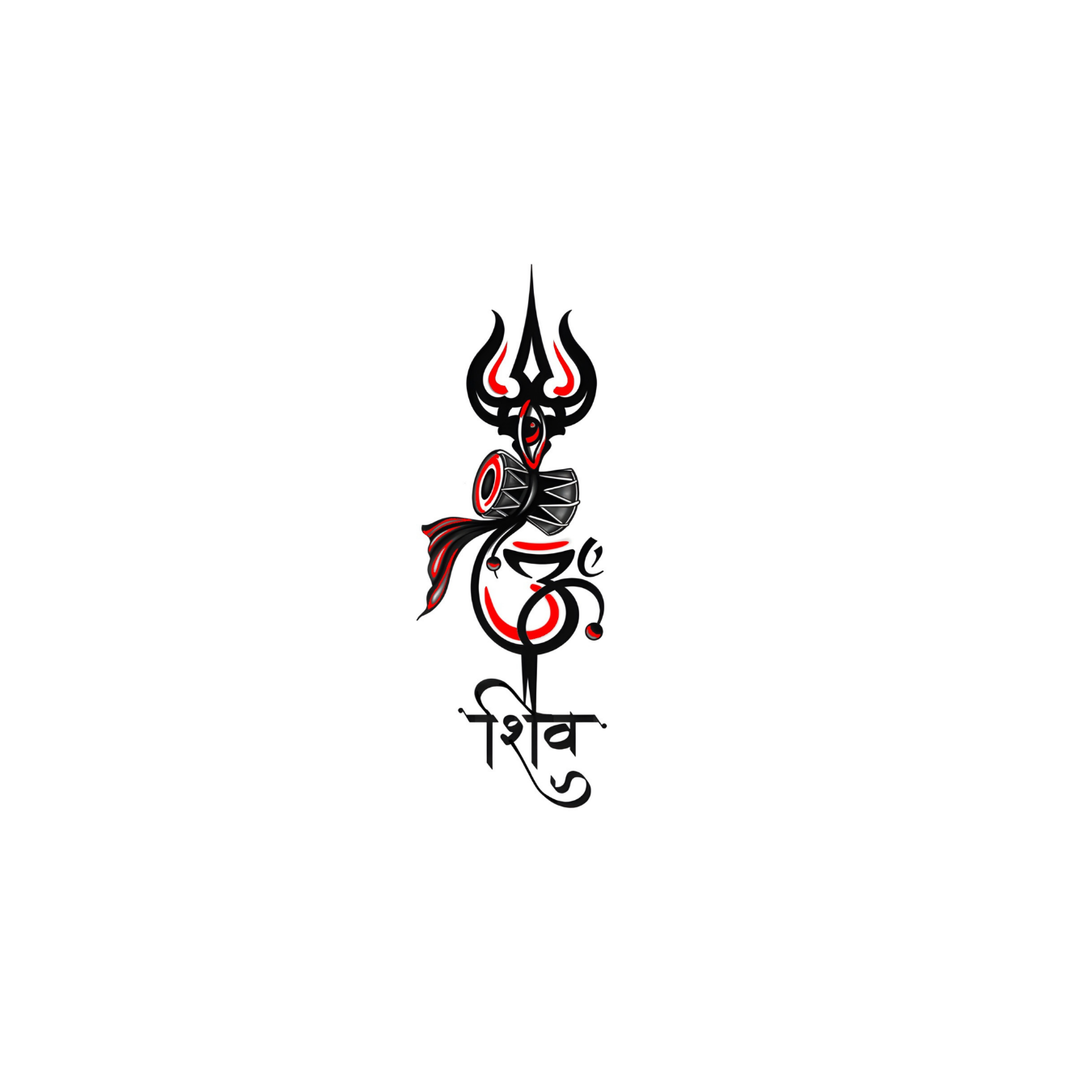 Trishul Om Shiva Tattoo