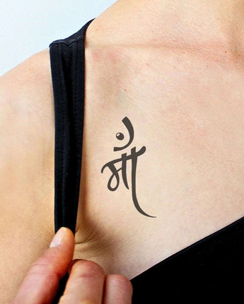 Maa Tattoo With Crown On Gagan Sardar Arm - Picsmine