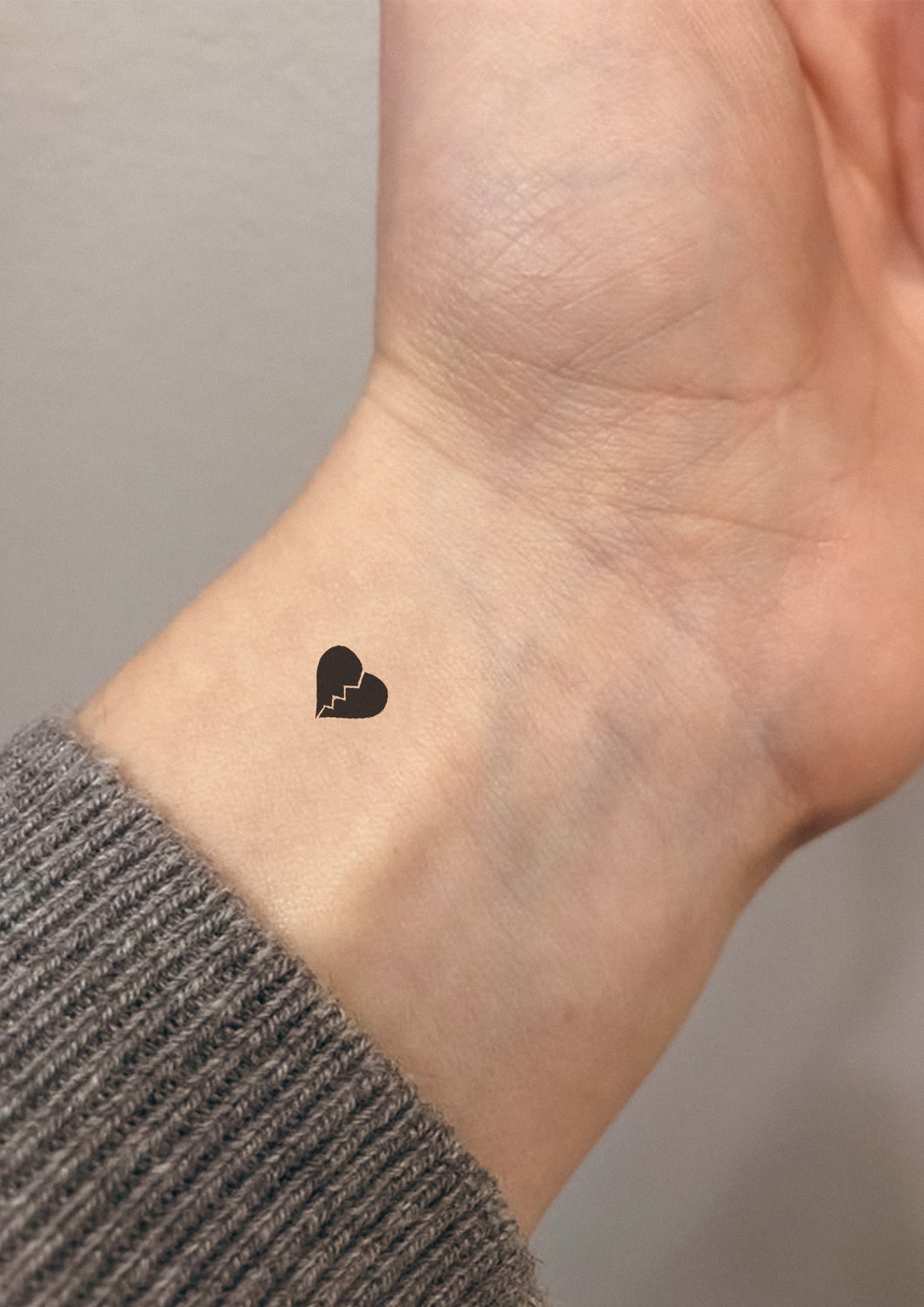Broken Heart Semi Permanent Tattoo