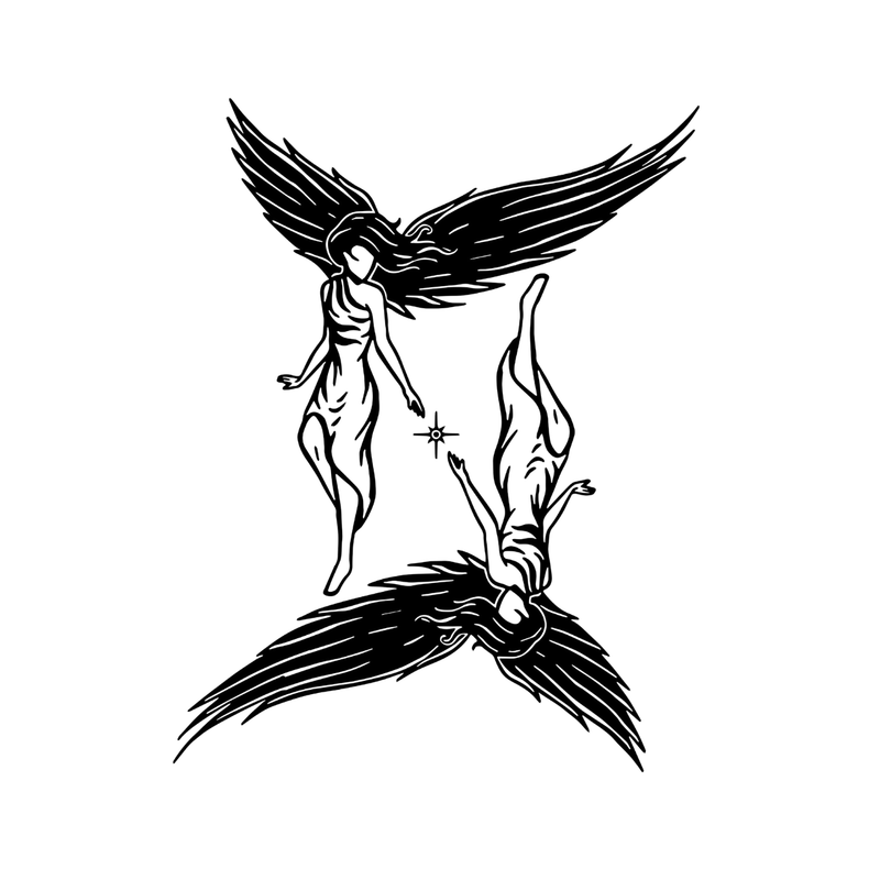 Winged Gemini Tattoo