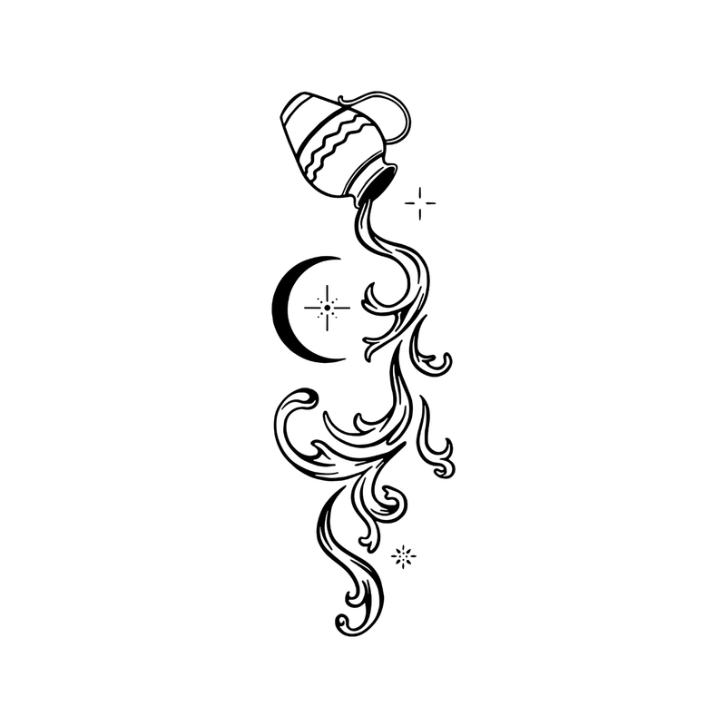 Aquarius Flow Tattoo