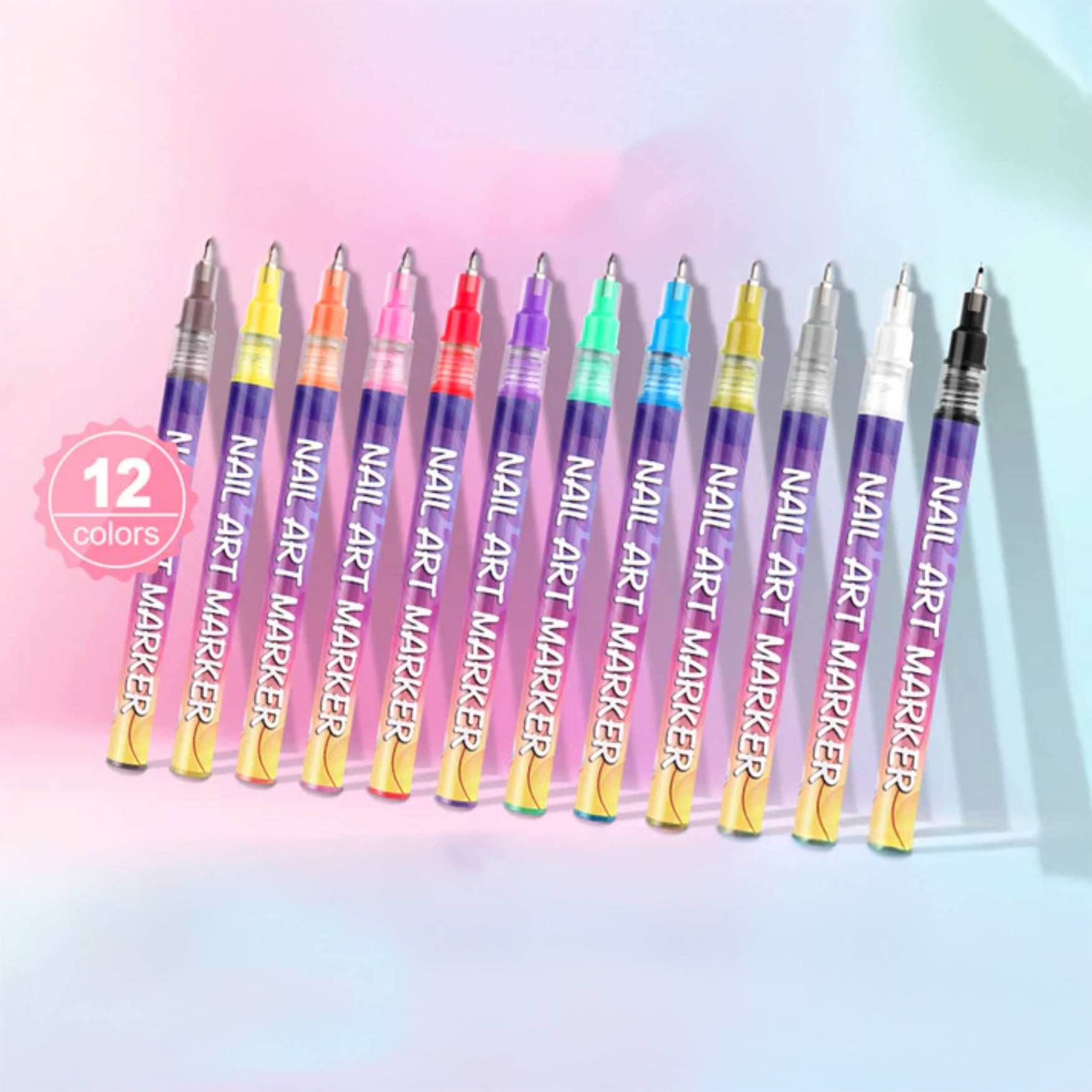 Nail Art Marker Pen | 12 Color Set