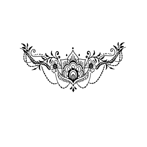 Sacred Bloom Chest Tattoo 