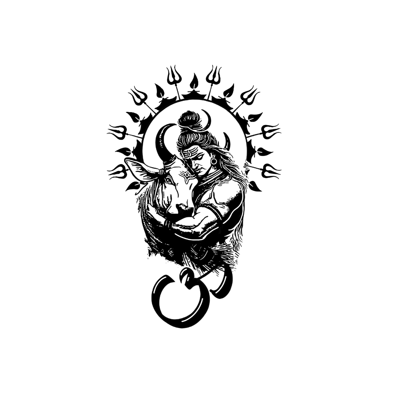 Shiva Nandi Embrace Tattoo