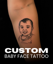 Custom Child Face Tattoo