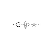 Cosmic Petal Tattoos 
