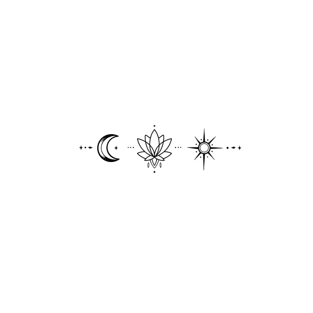 Cosmic Petal Tattoos 