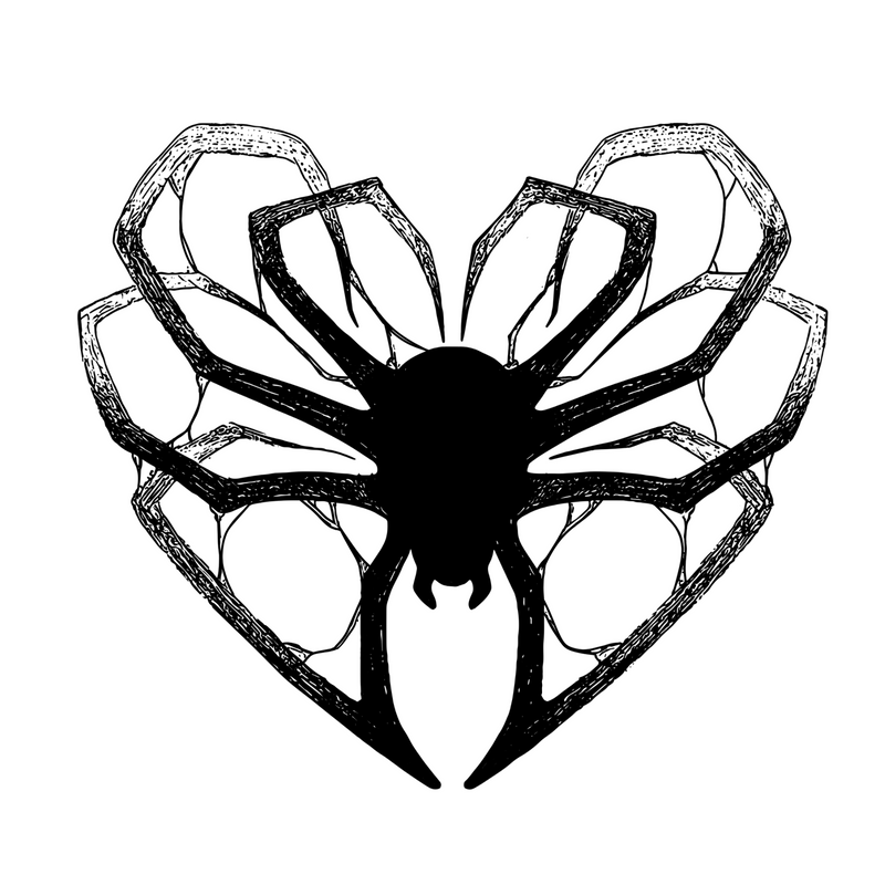 Arachnid Love Stencil