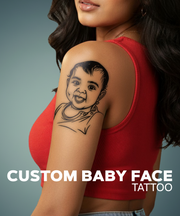 Custom Child Face Tattoo