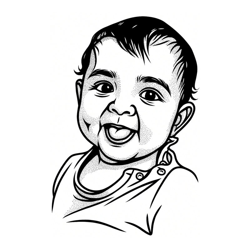 Custom Child Face Tattoo