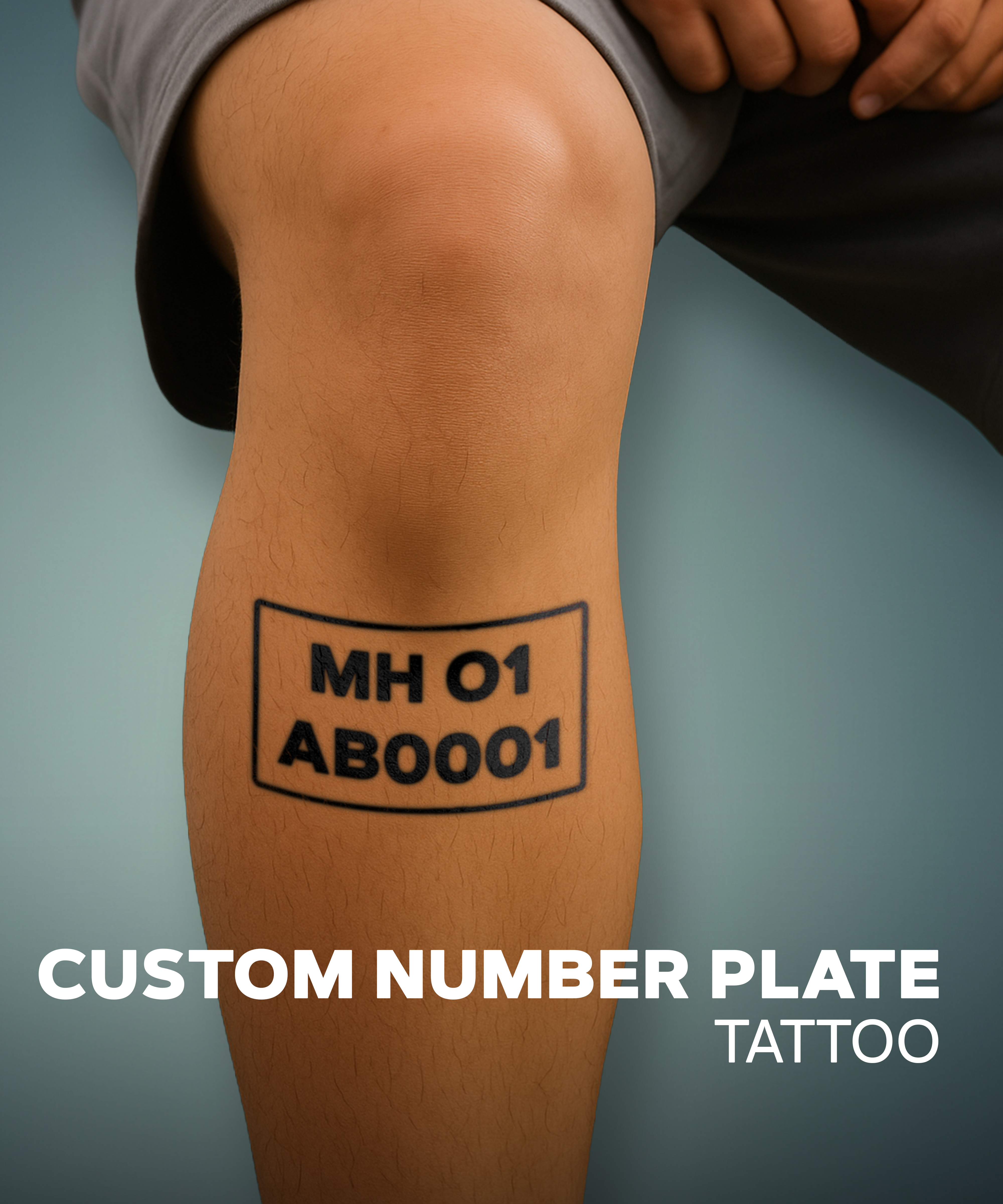 custom number plate tattoo banner
