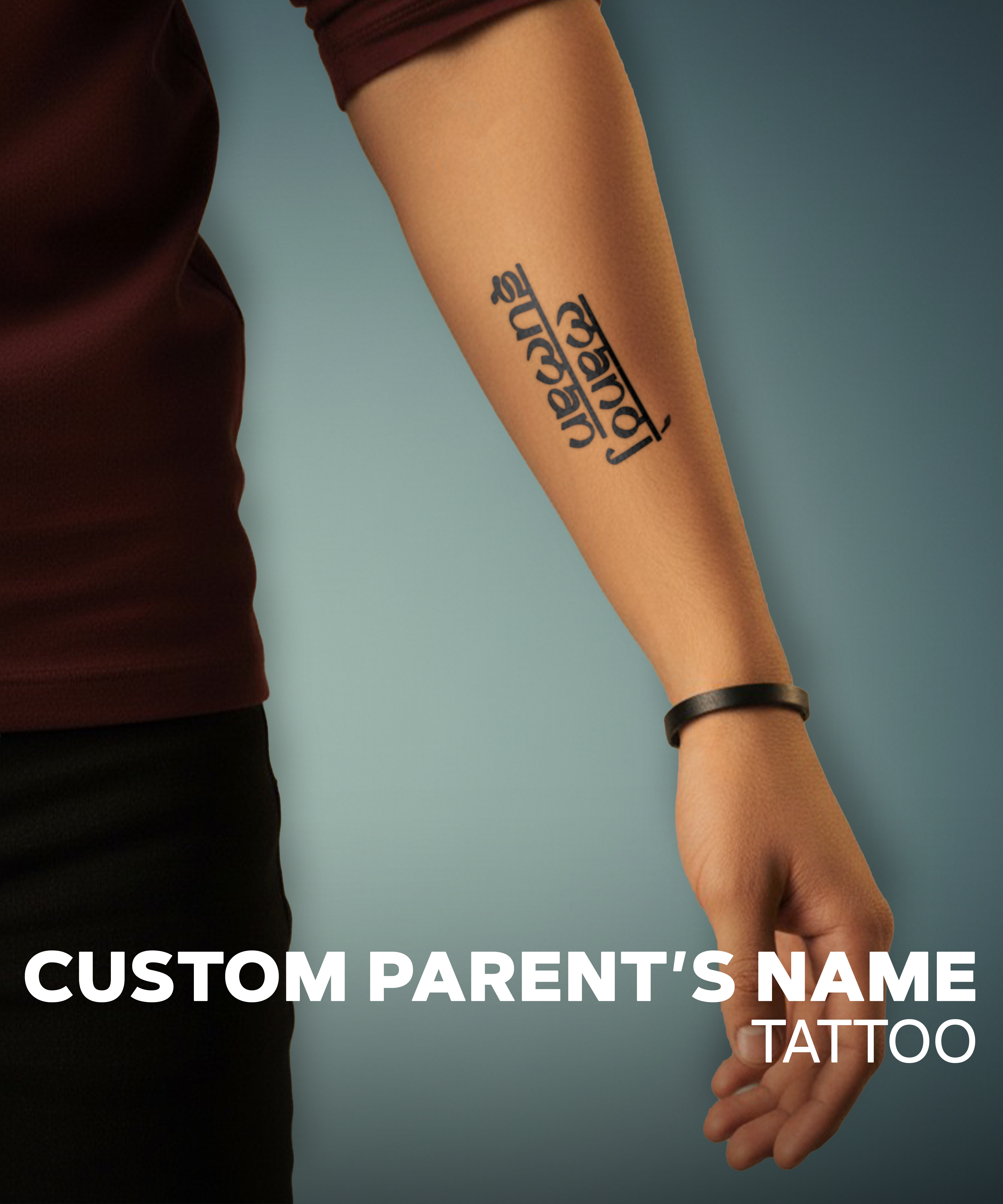 Custom Parent's Name Tattoo
