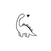 Cute Dinosaur Tattoo 
